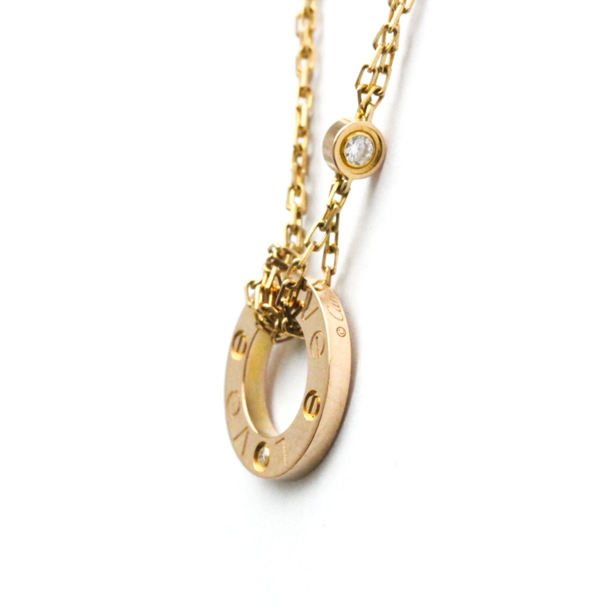 Pendant Necklace 18K Rose Gold with Diamond