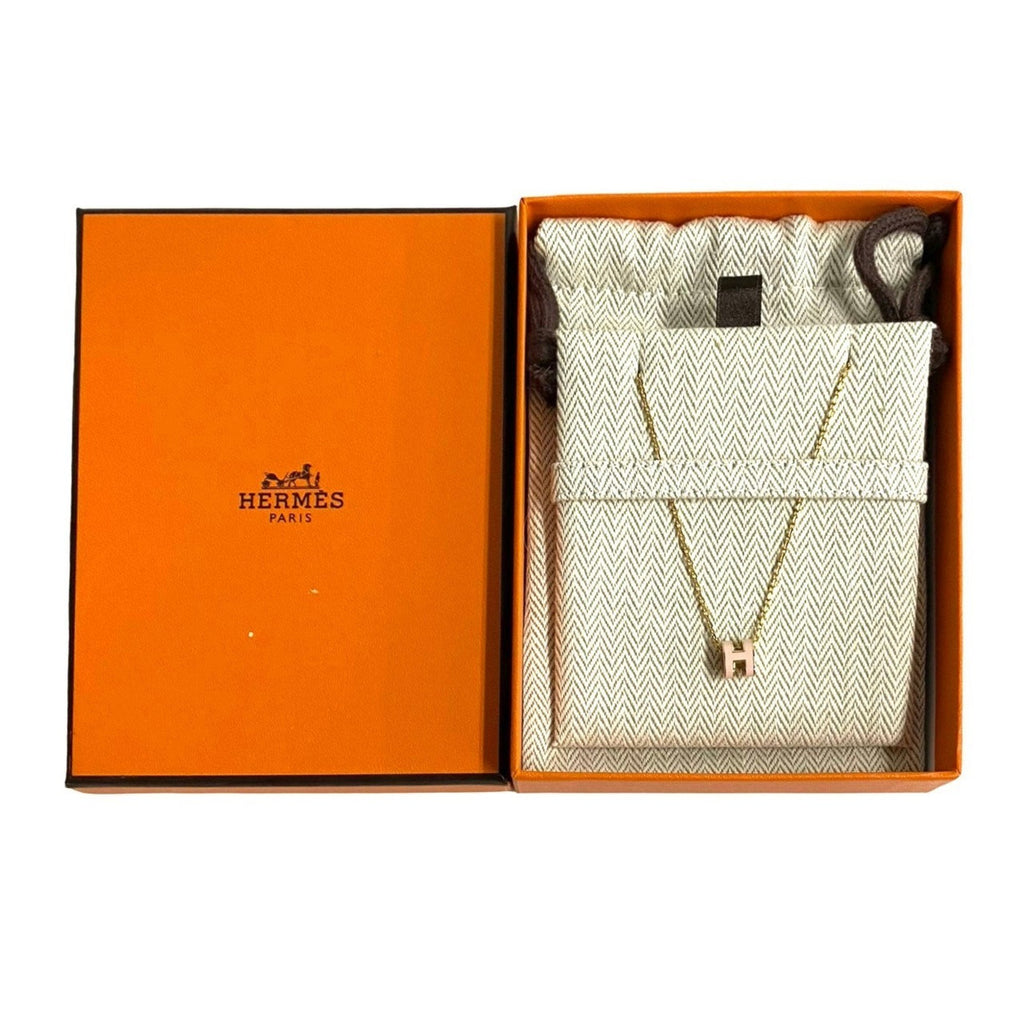 Pop H Pendant Necklace Gold-Tone Metal