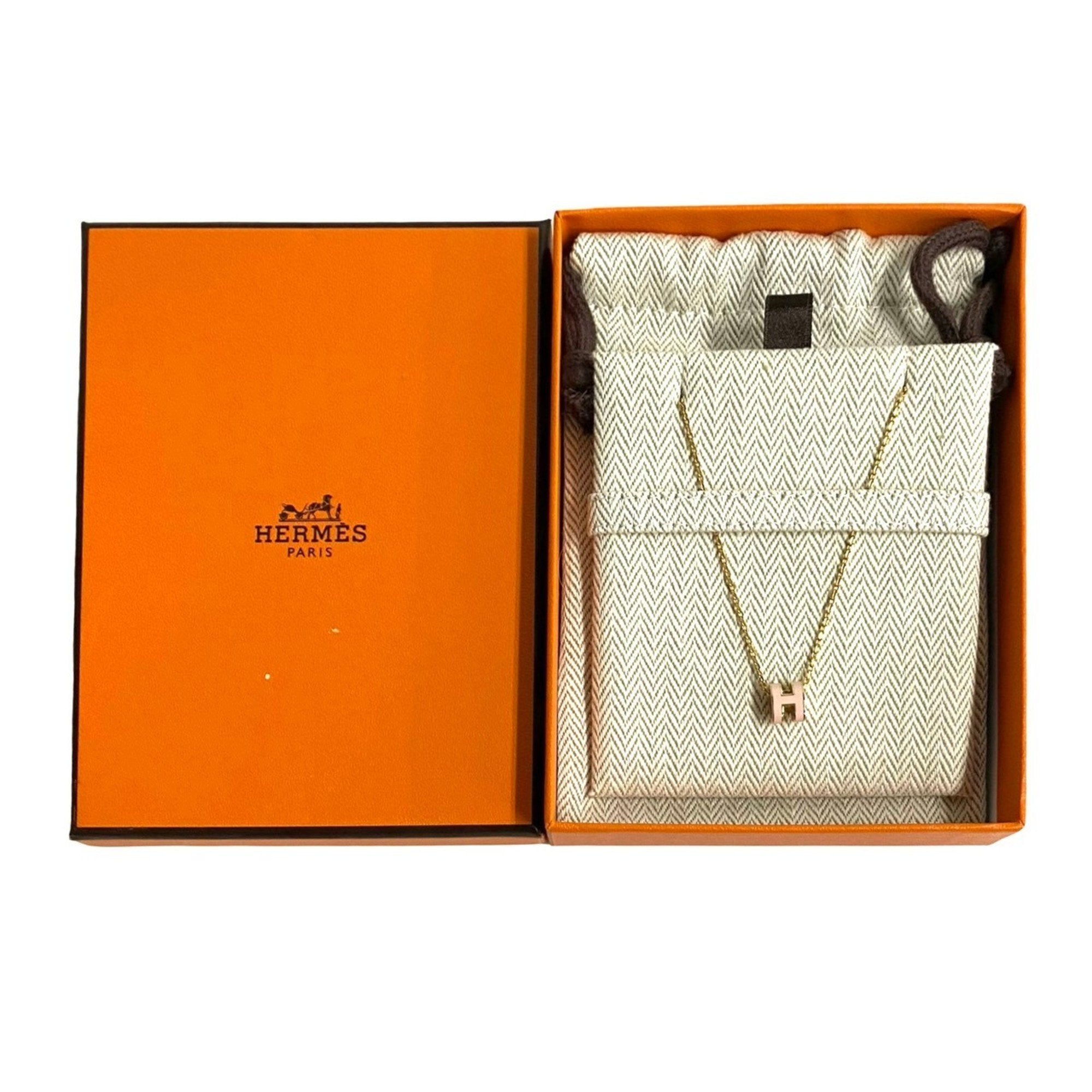 Pop H Pendant Necklace Gold-Tone Metal