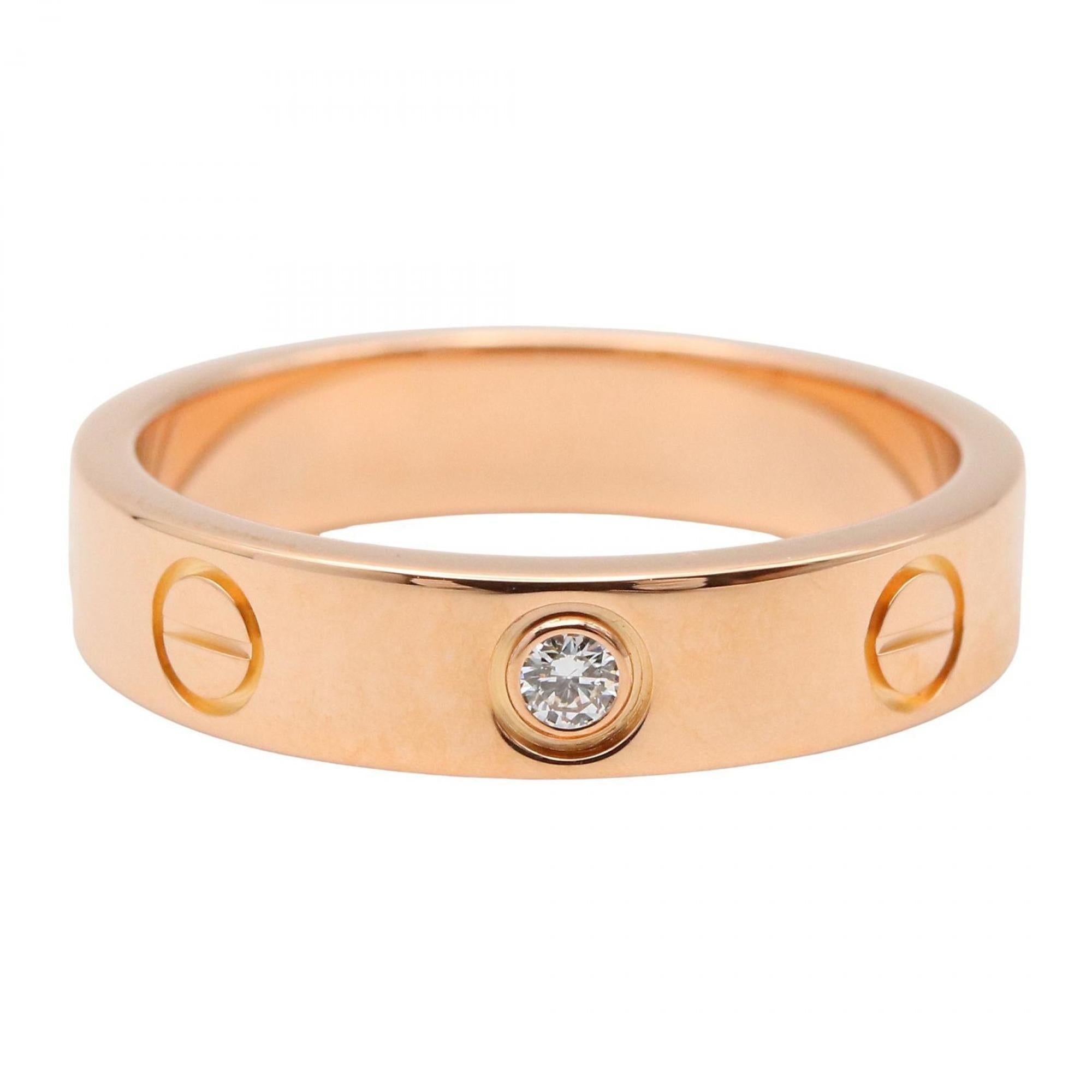 Love Ring 18K Rose Gold Mini with Diamonds