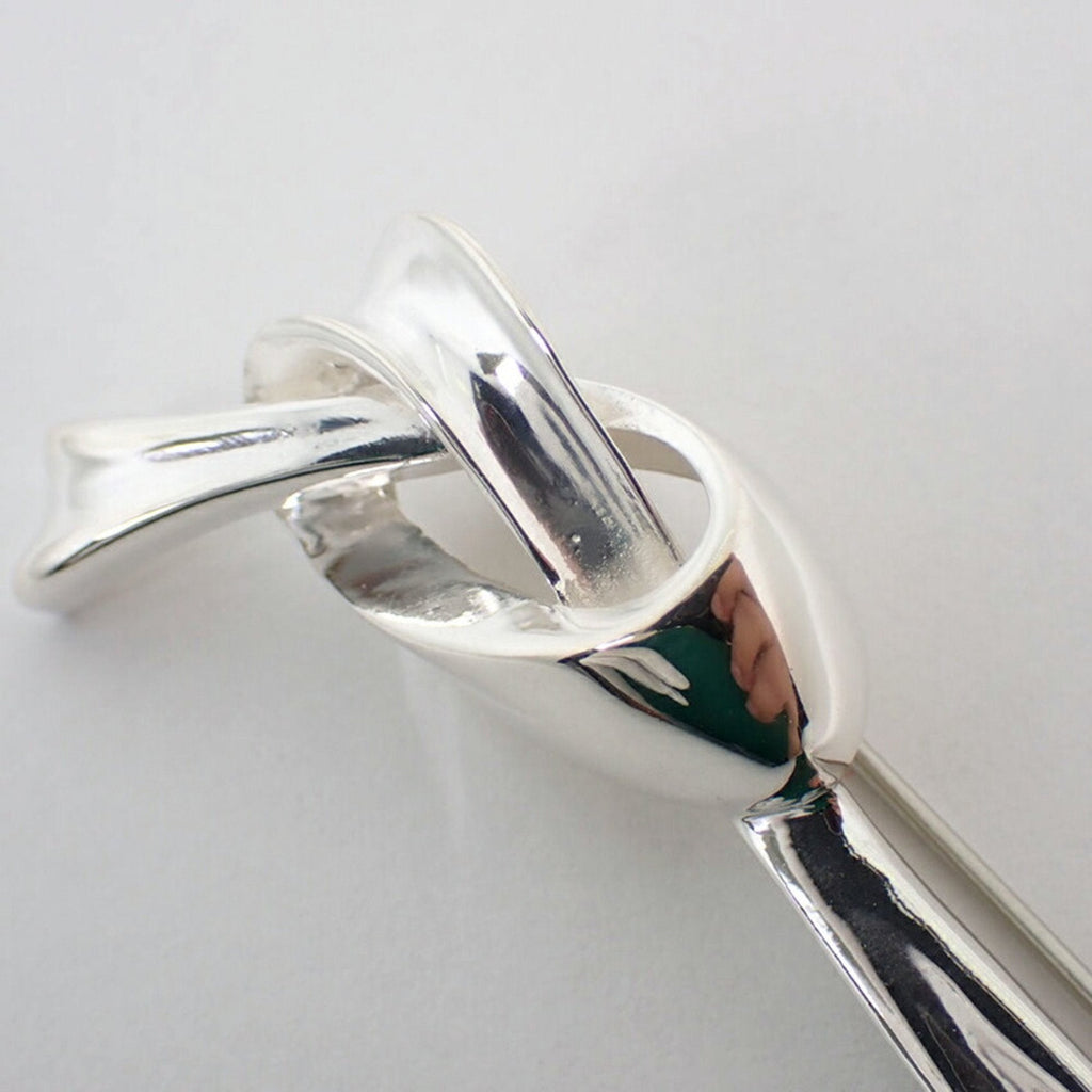 Ribbon Brooch Sterling Silver