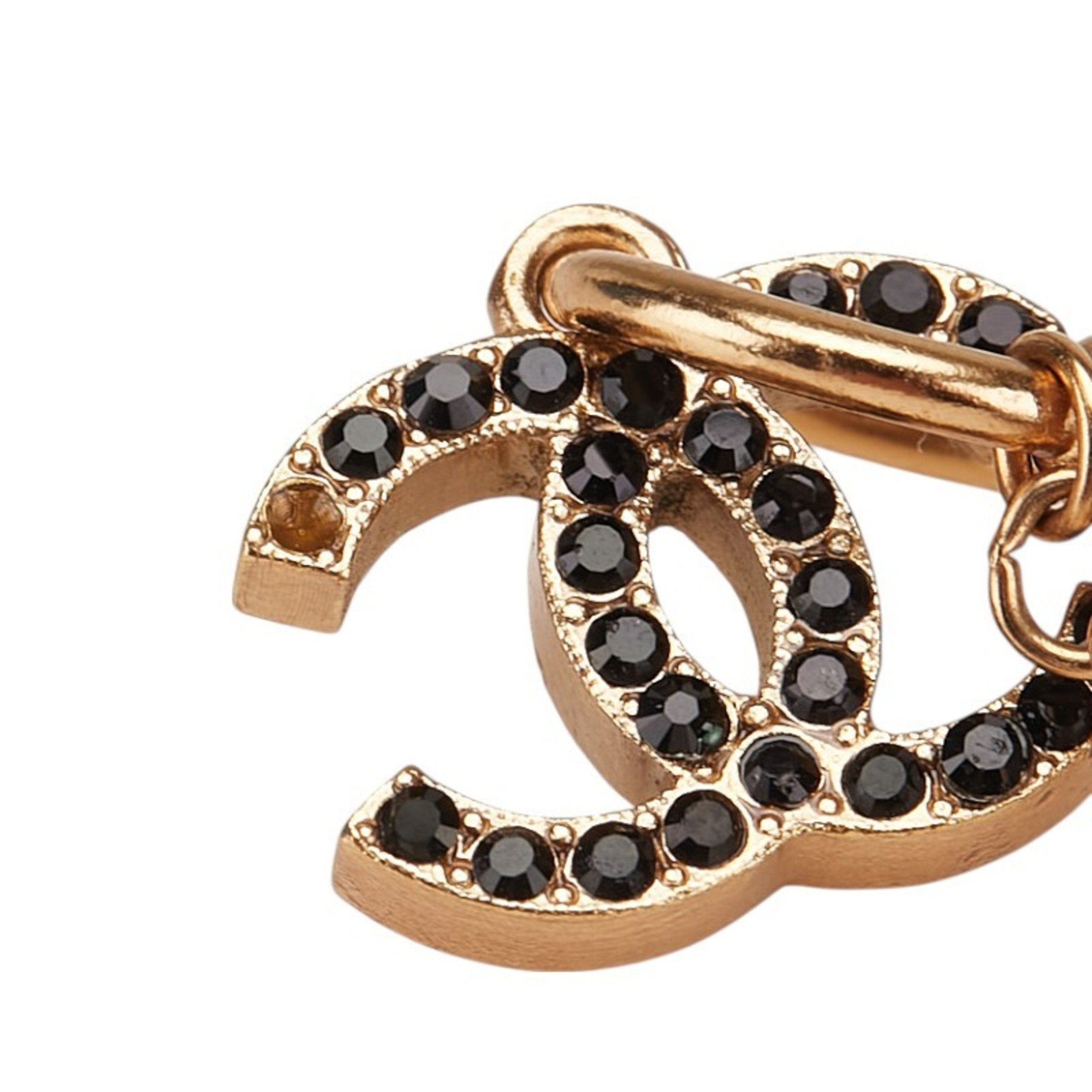 CC Logo Hoop Earrings Gold-Tone Metal Gold-Tone Metal