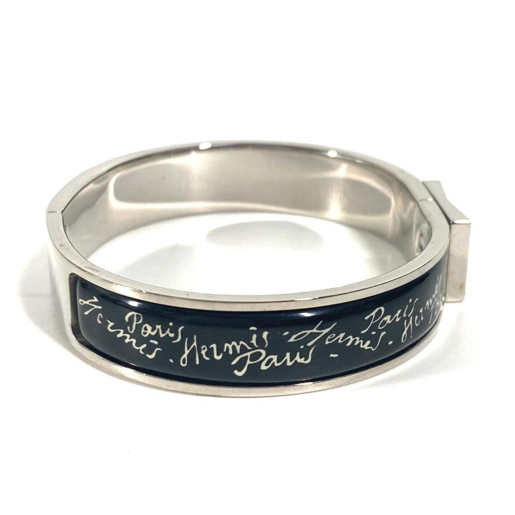 Bangle Metal Black and Silver Bracelet