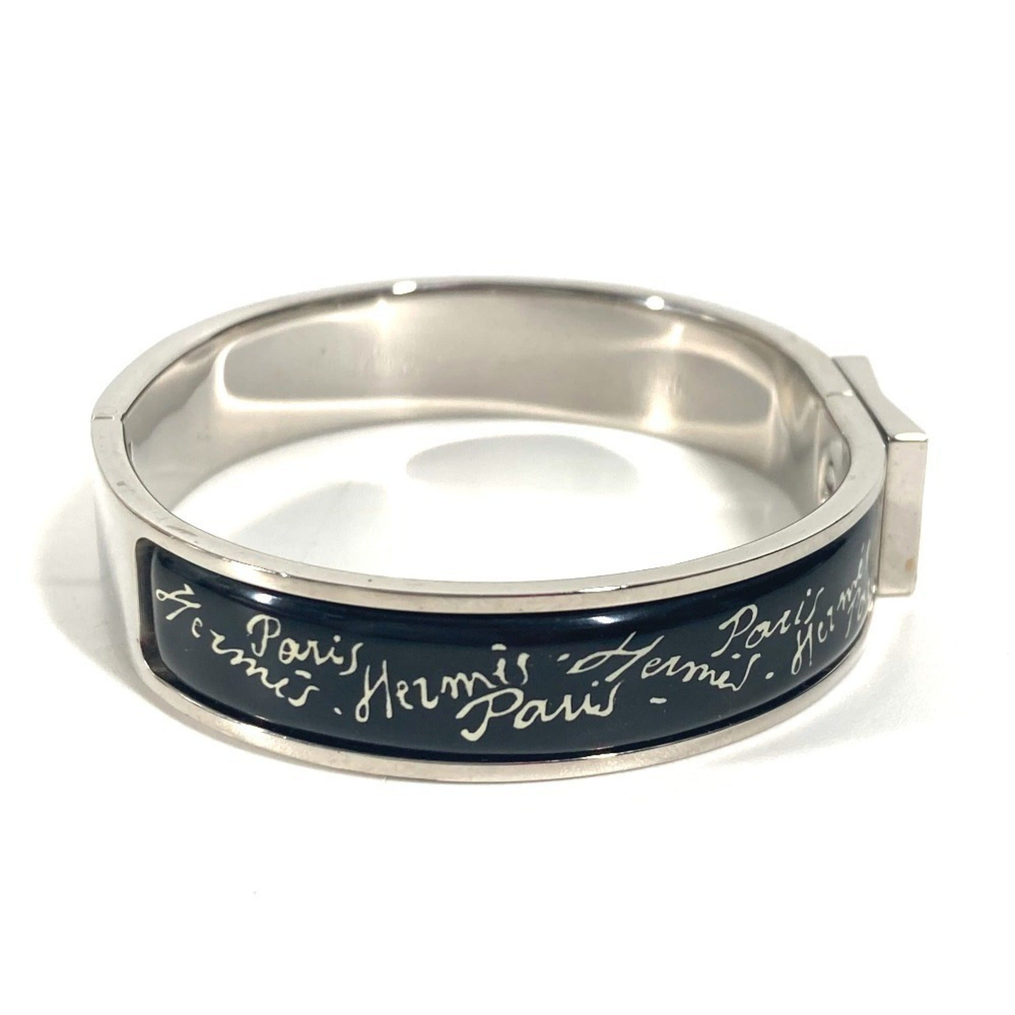 Bangle Metal Black and Silver Bracelet