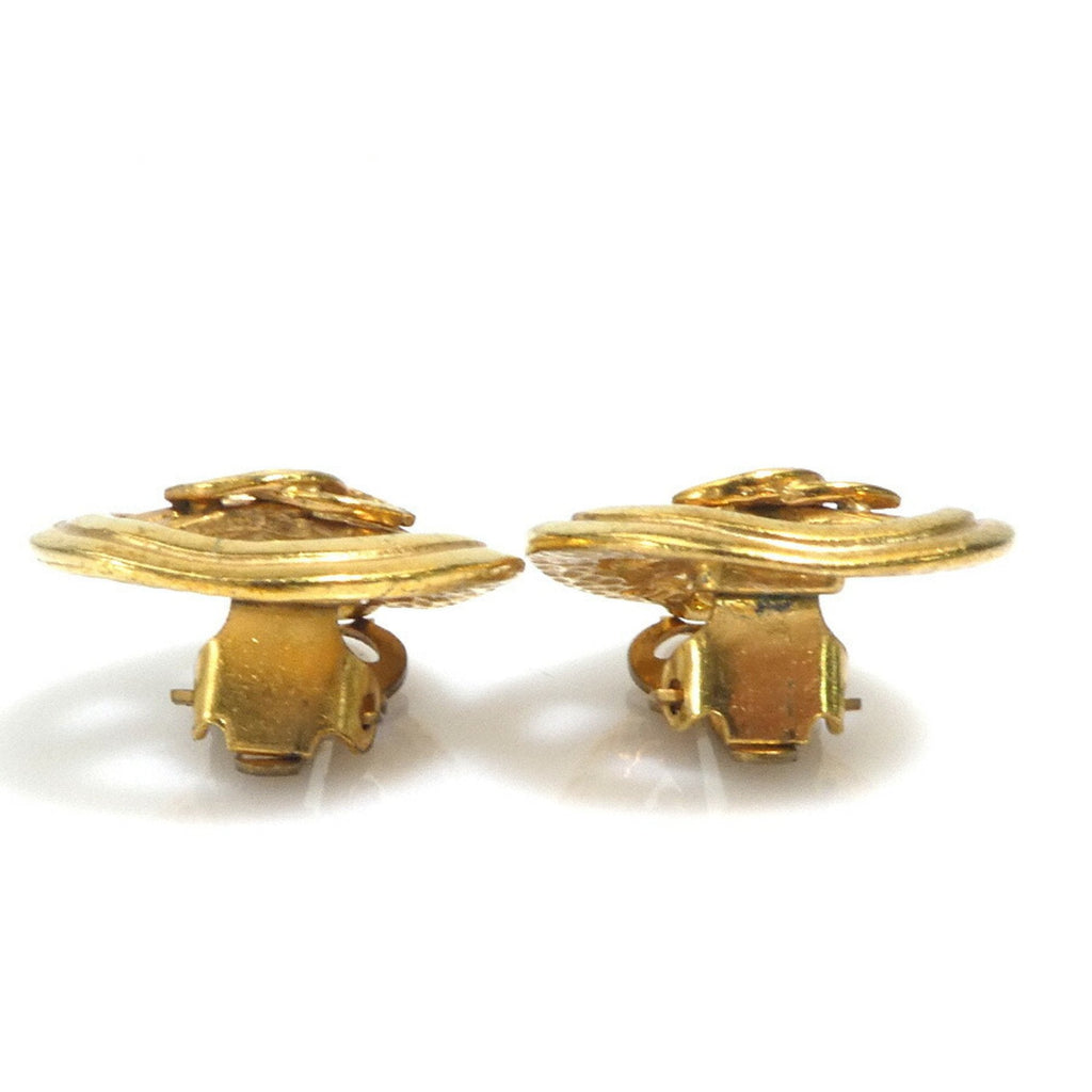 CC Logo Clip-On Earrings Gold-Tone Metal Gold-Tone Metal