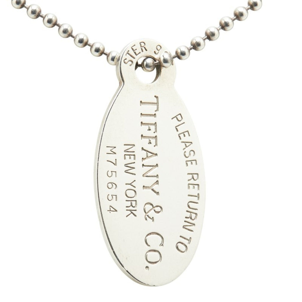 Return To Tiffany Oval Pendant Necklace Sterling Silver