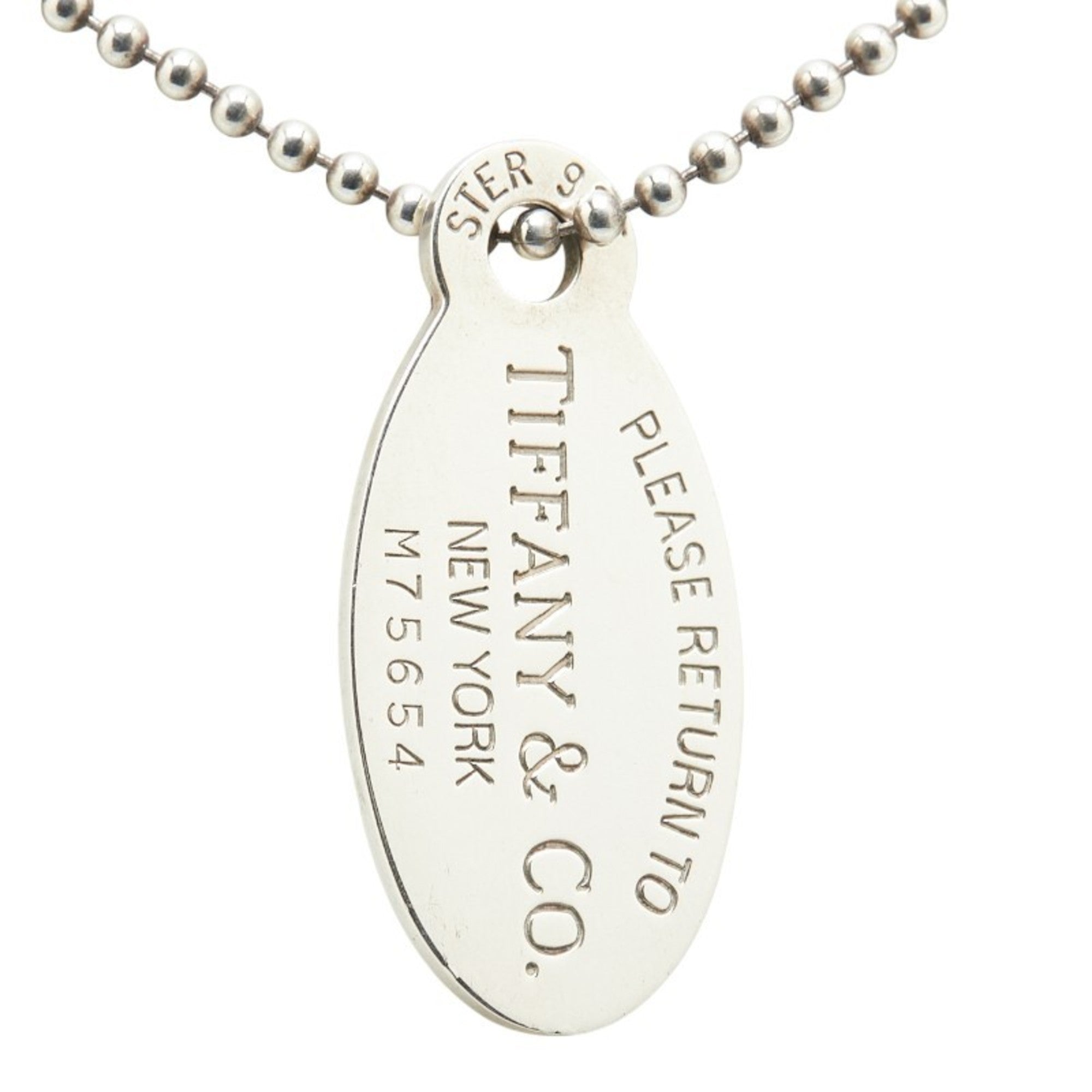 Return To Tiffany Oval Pendant Necklace Sterling Silver