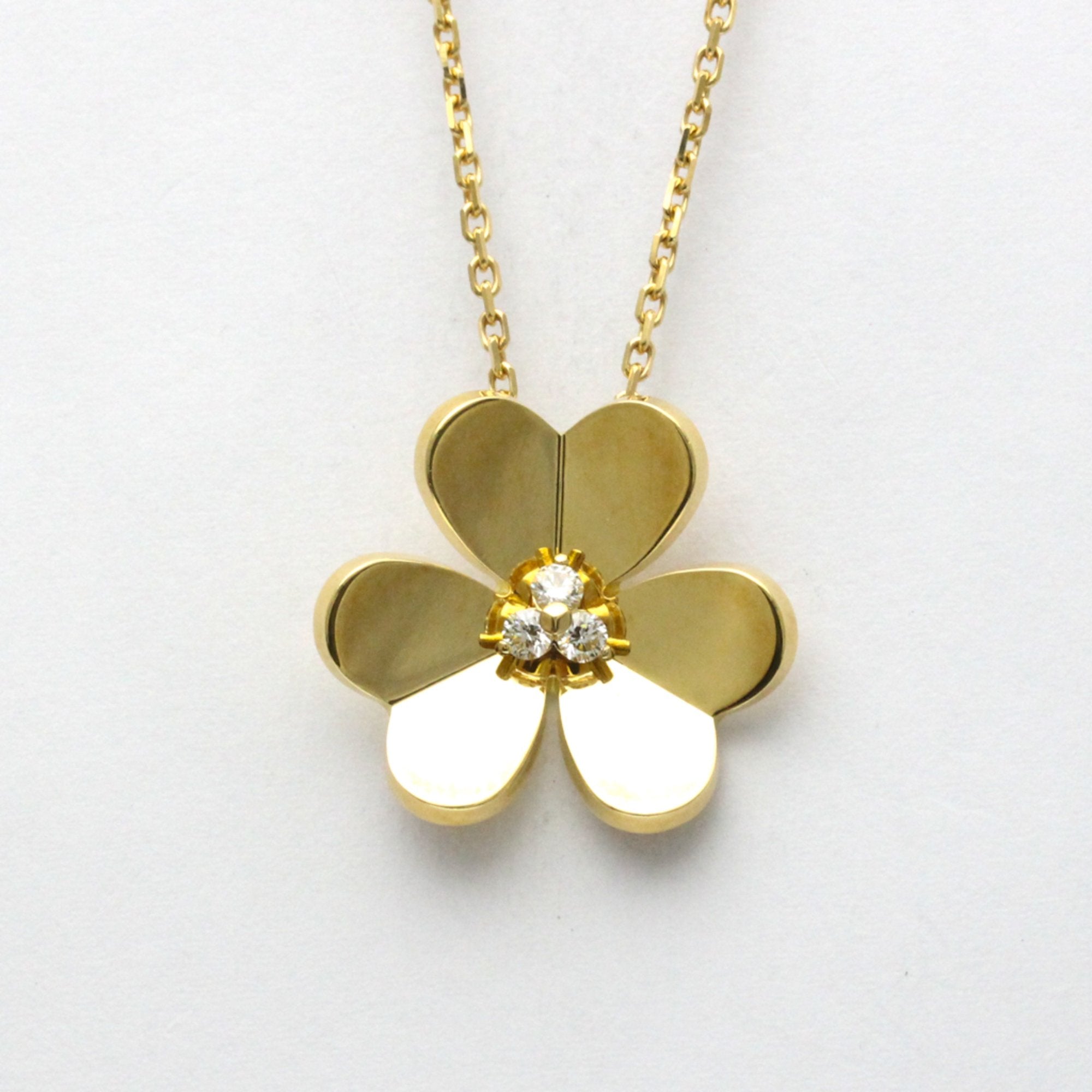 Frivole Pendant Necklace 18K Yellow Gold with Diamond Large