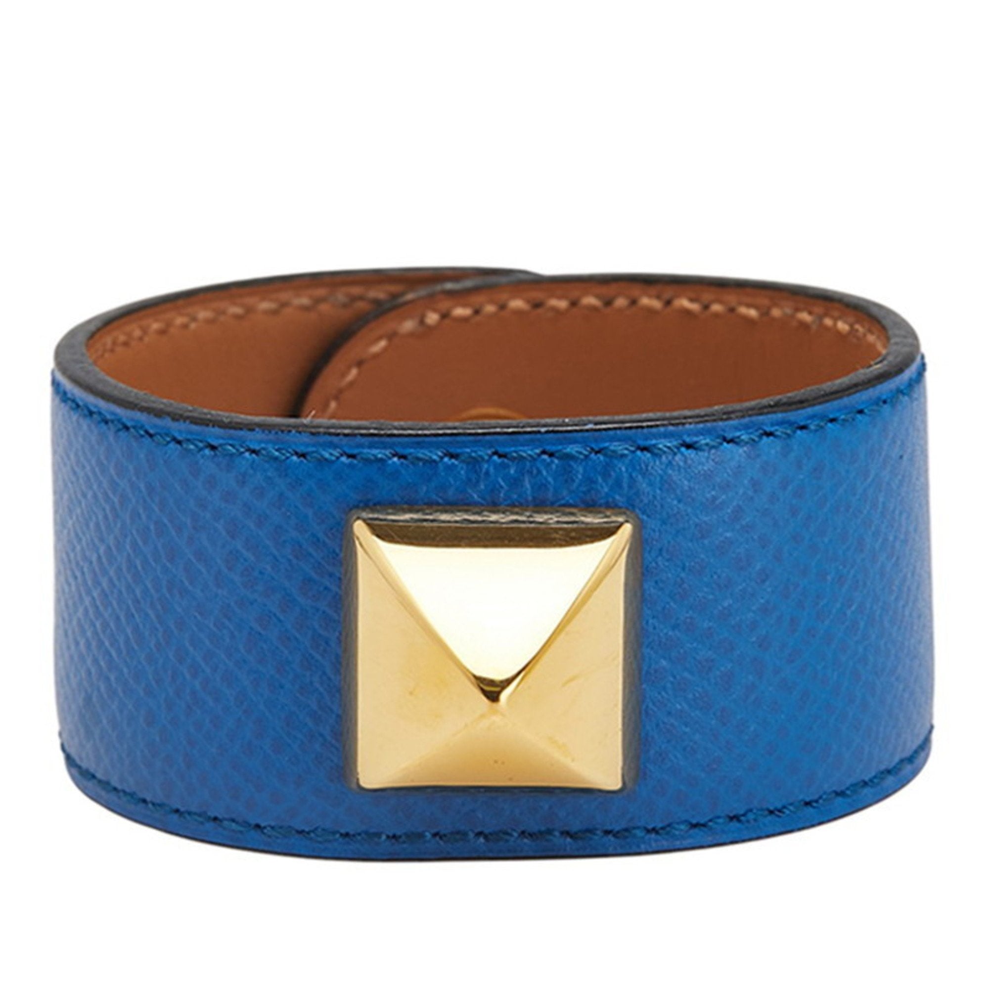 Medor Bracelet Leather Blue and Gold