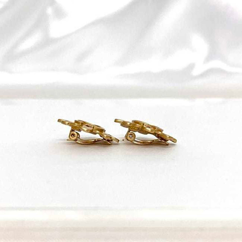 CC Logo Clip-On Earrings Metal Gold-Tone Metal