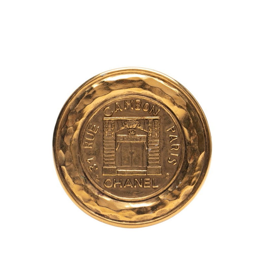Cambon Brooch Metal Round