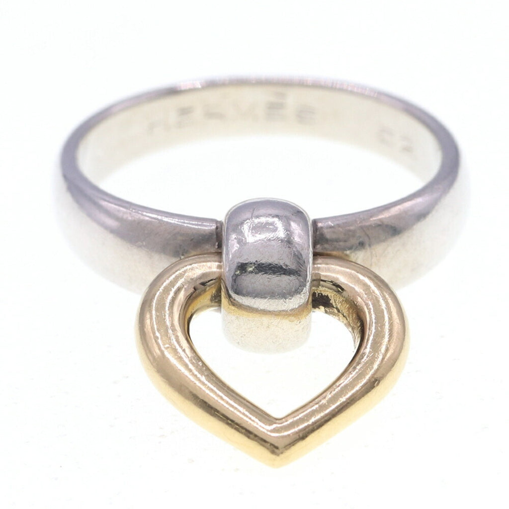 Heart Knock Ring Sterling Silver and 18K Yellow Gold