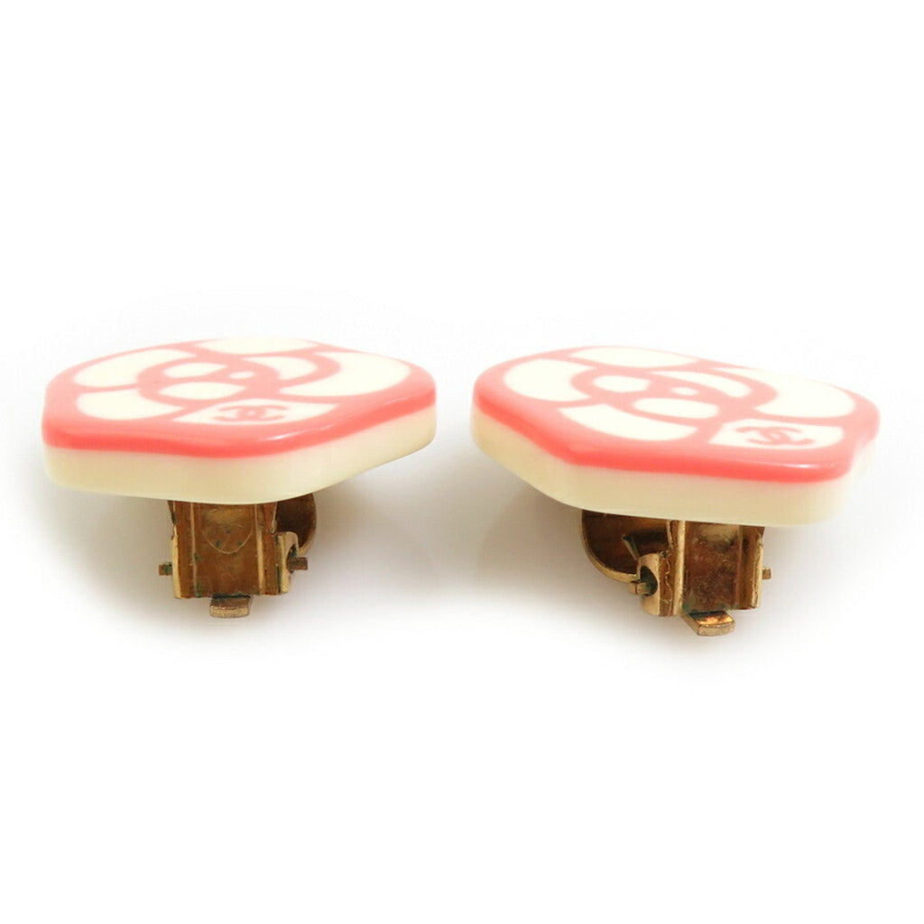 CC Logo Clip-On Earrings Gold-Tone Metal