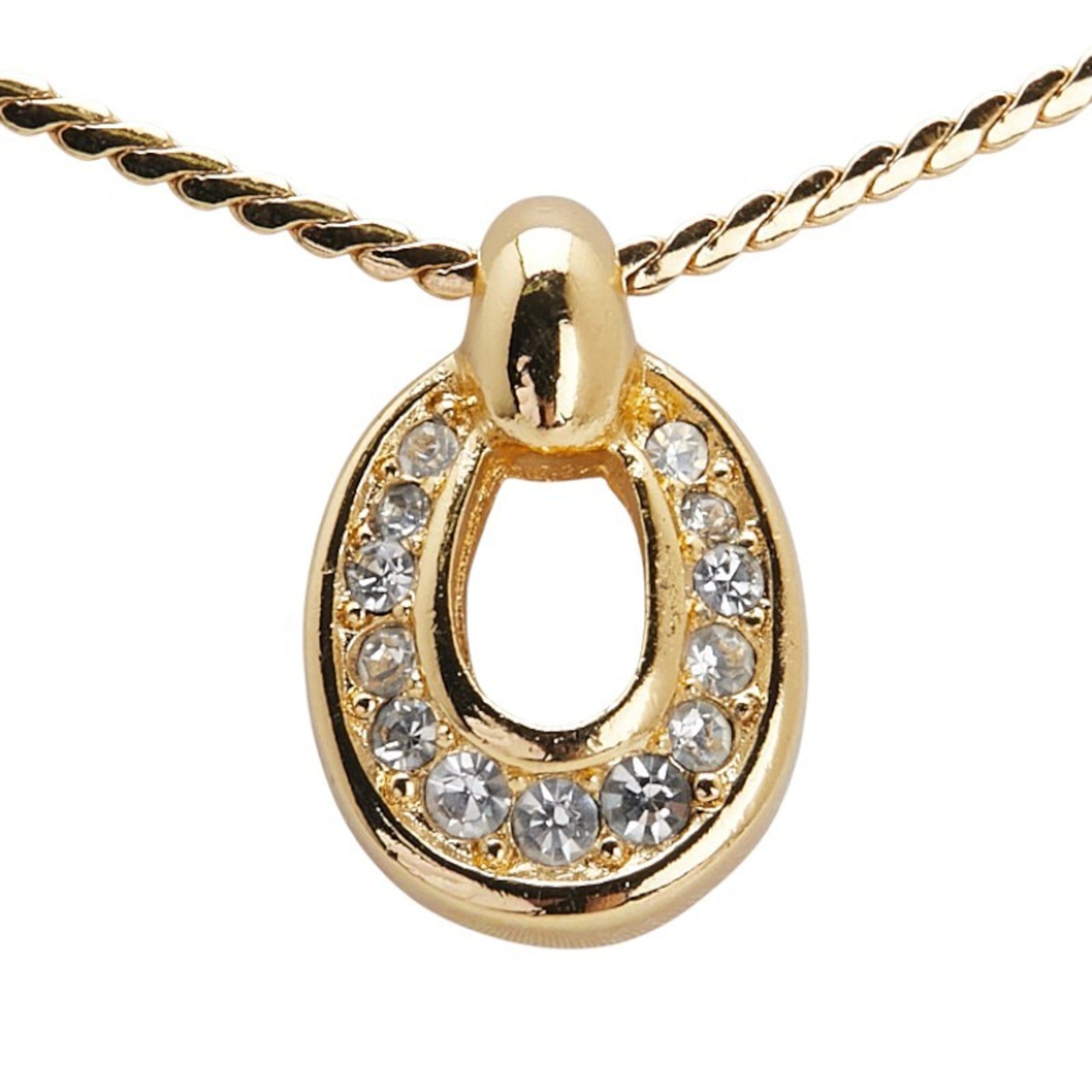 Earrings Rhinestone Gold-Tone Metal