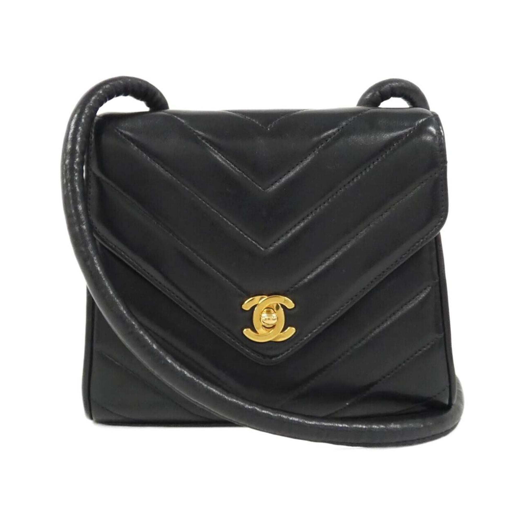 Vintage Envelope Flap Bag Chevron Lambskin Mini