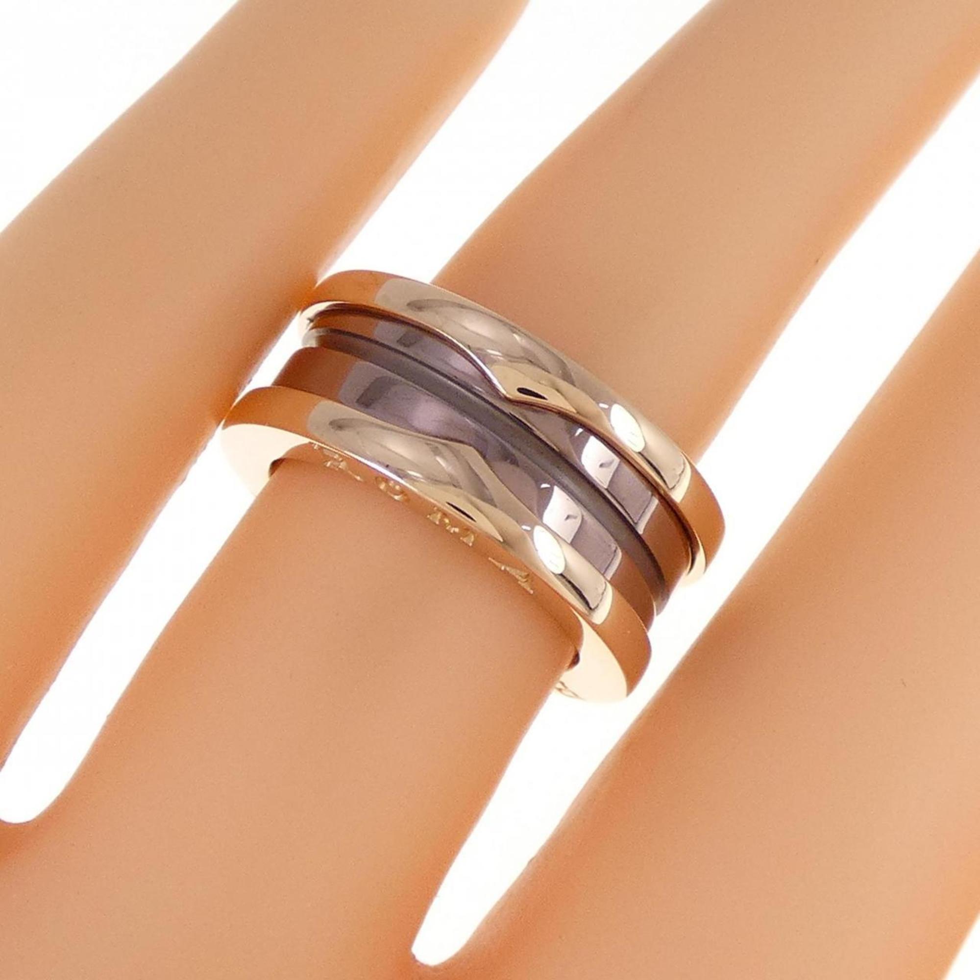 B.Zero1 Two Band Ring 18K Rose Gold and Ceramic