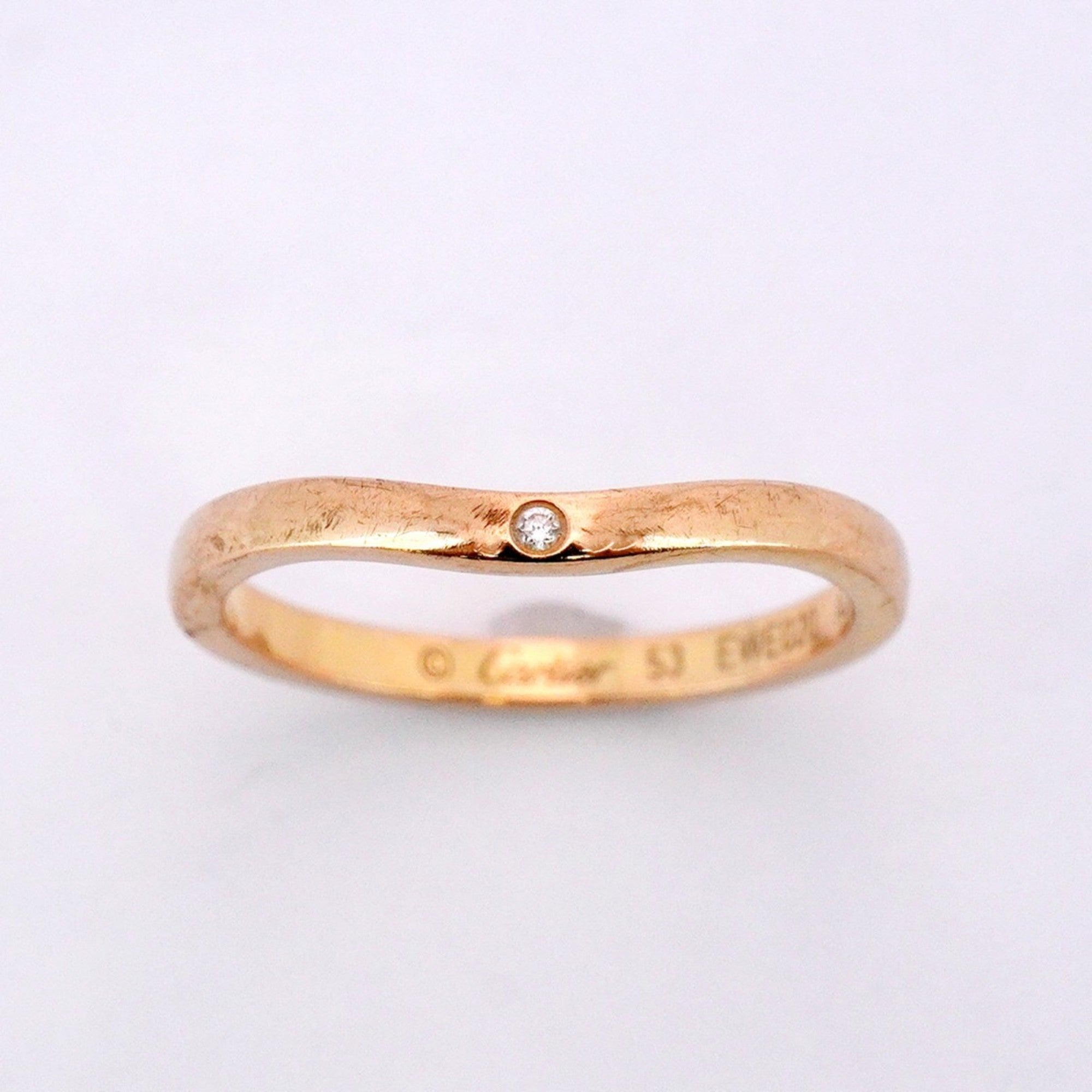 Band Ring 18K Rose Gold with Diamond