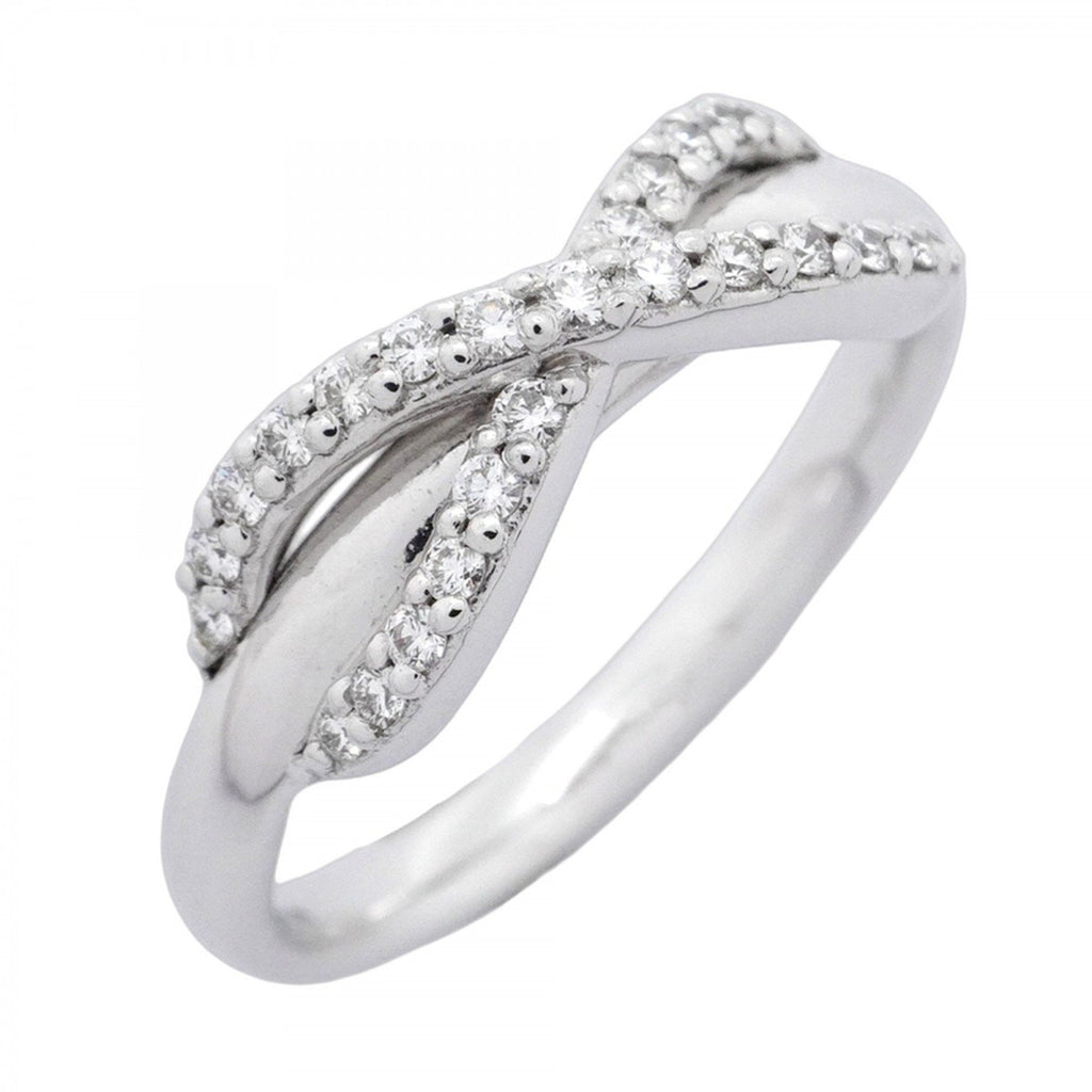 Infinity Ring 18K White Gold with Diamond