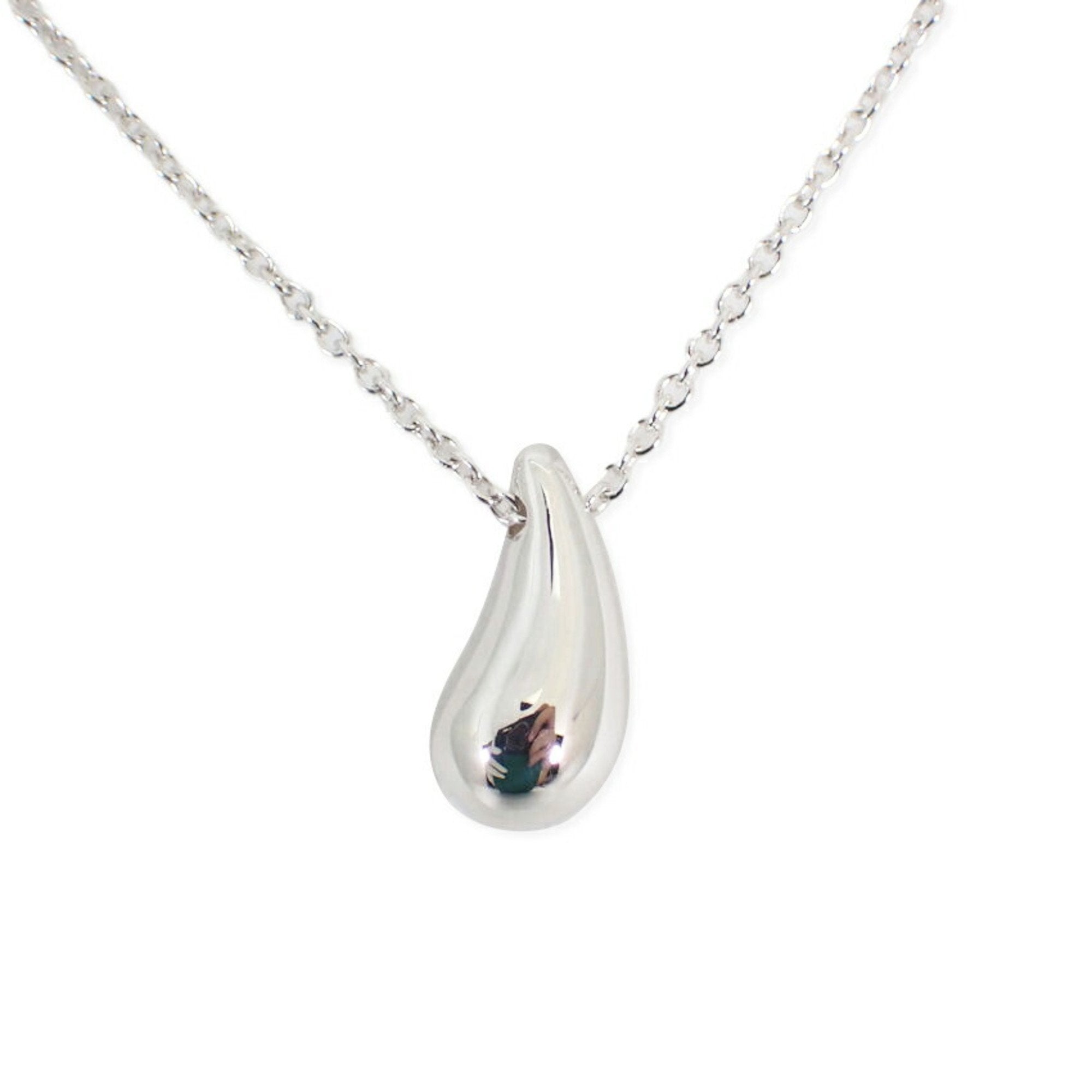 Teardrop Pendant Necklace Sterling Silver