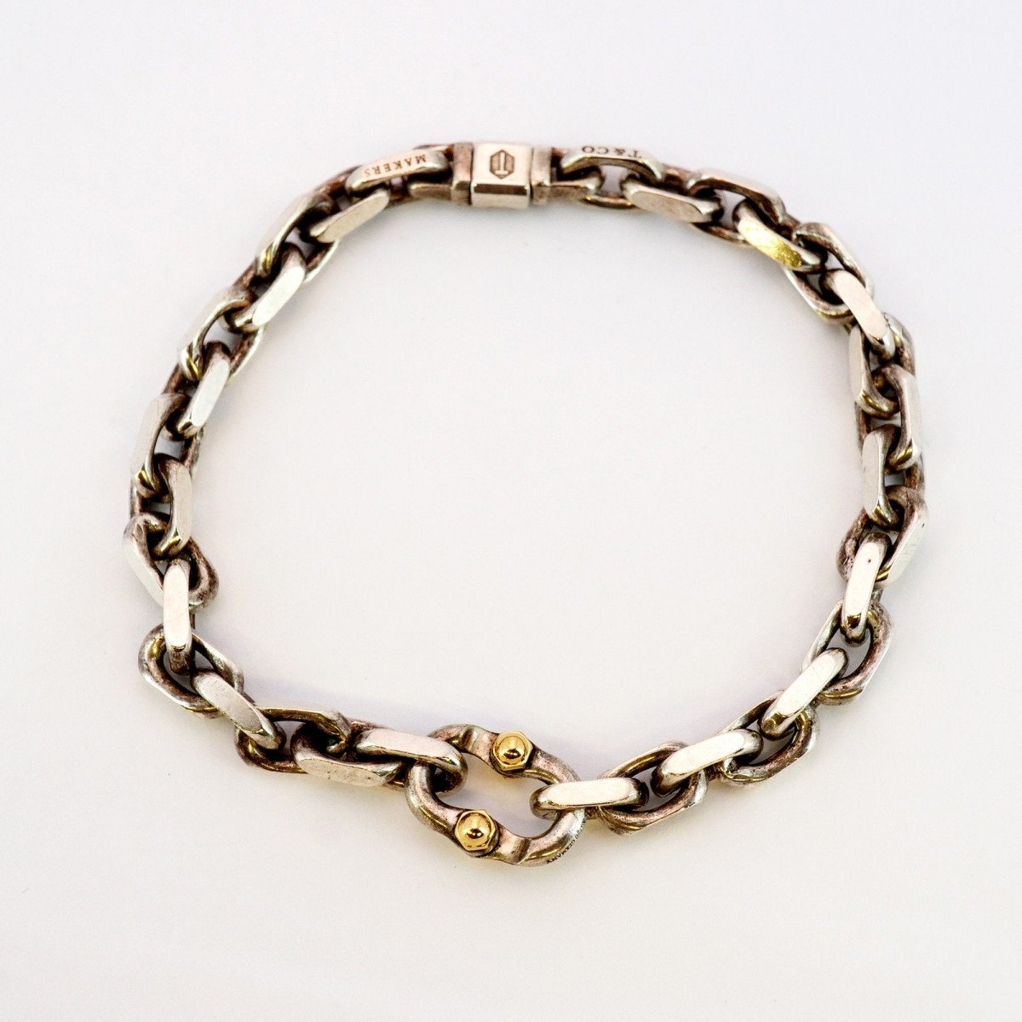Bracelet 18K Yellow Gold and Sterling Silver