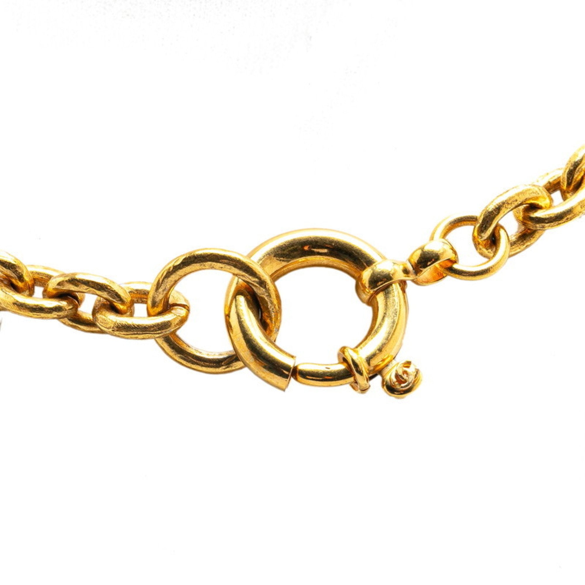 CC Logo Chain Pendant Necklace Metal