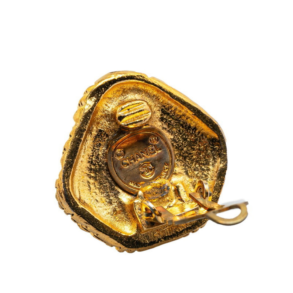 Vintage Clip-On Earrings Clip-On Gold-Tone Metal