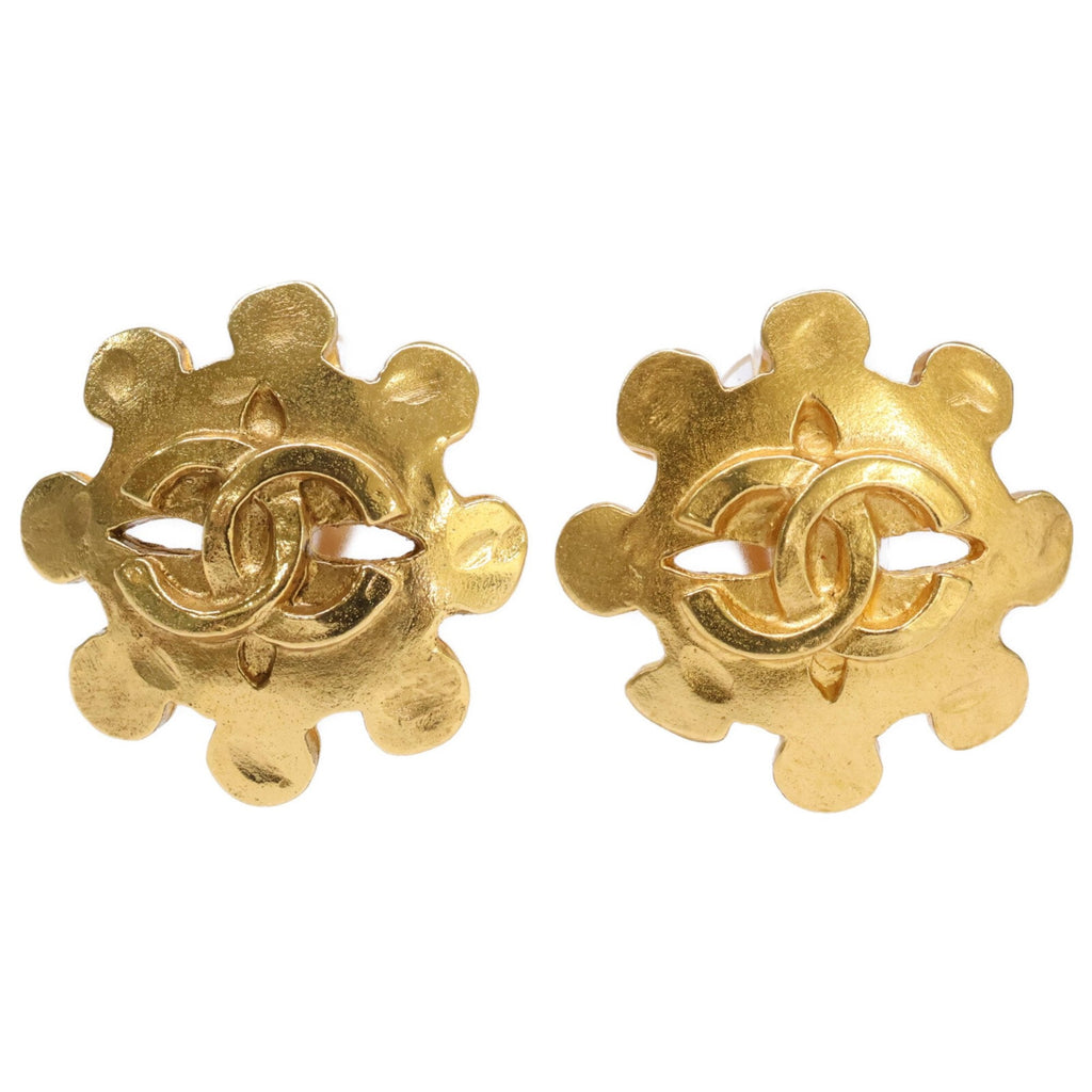 CC Logo Clip-On Earrings Gold-Tone Metal Gold-Tone Metal