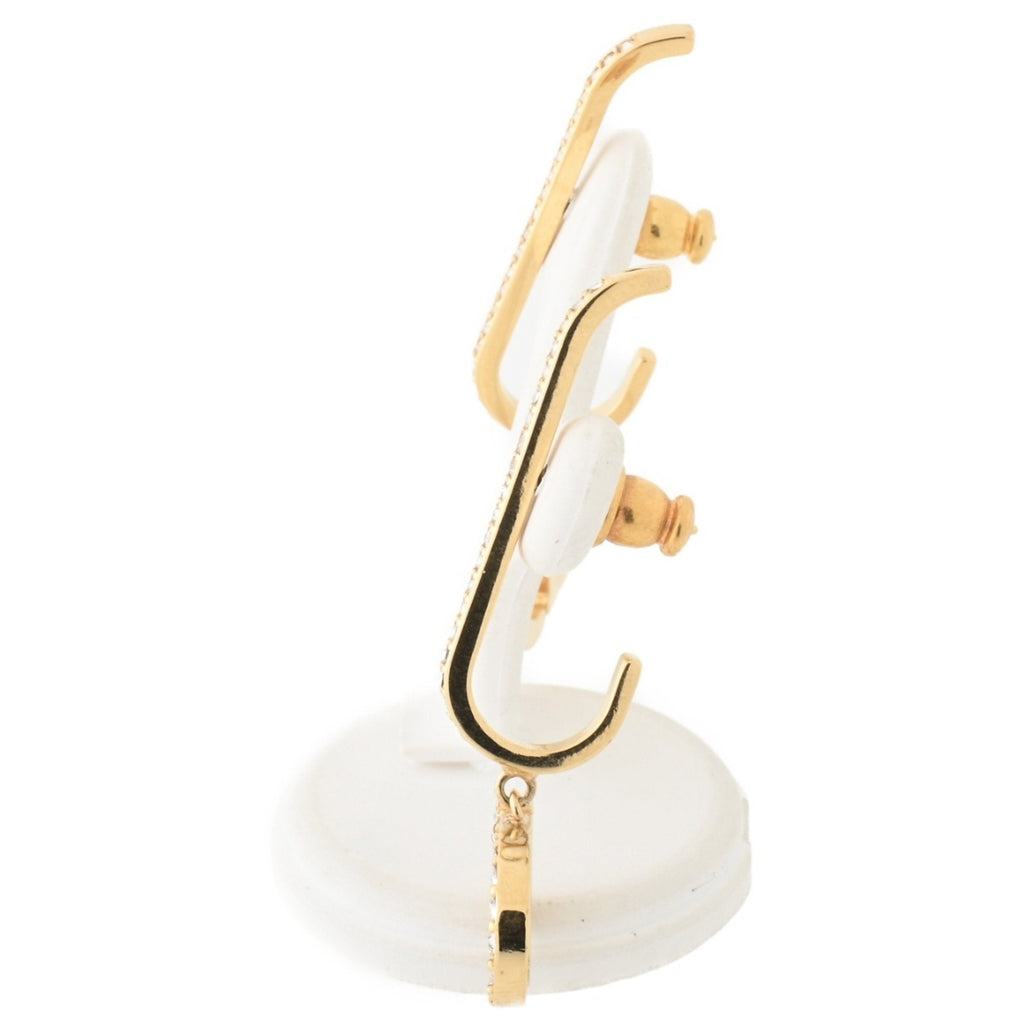 Earrings Crystal Gold-Tone Metal
