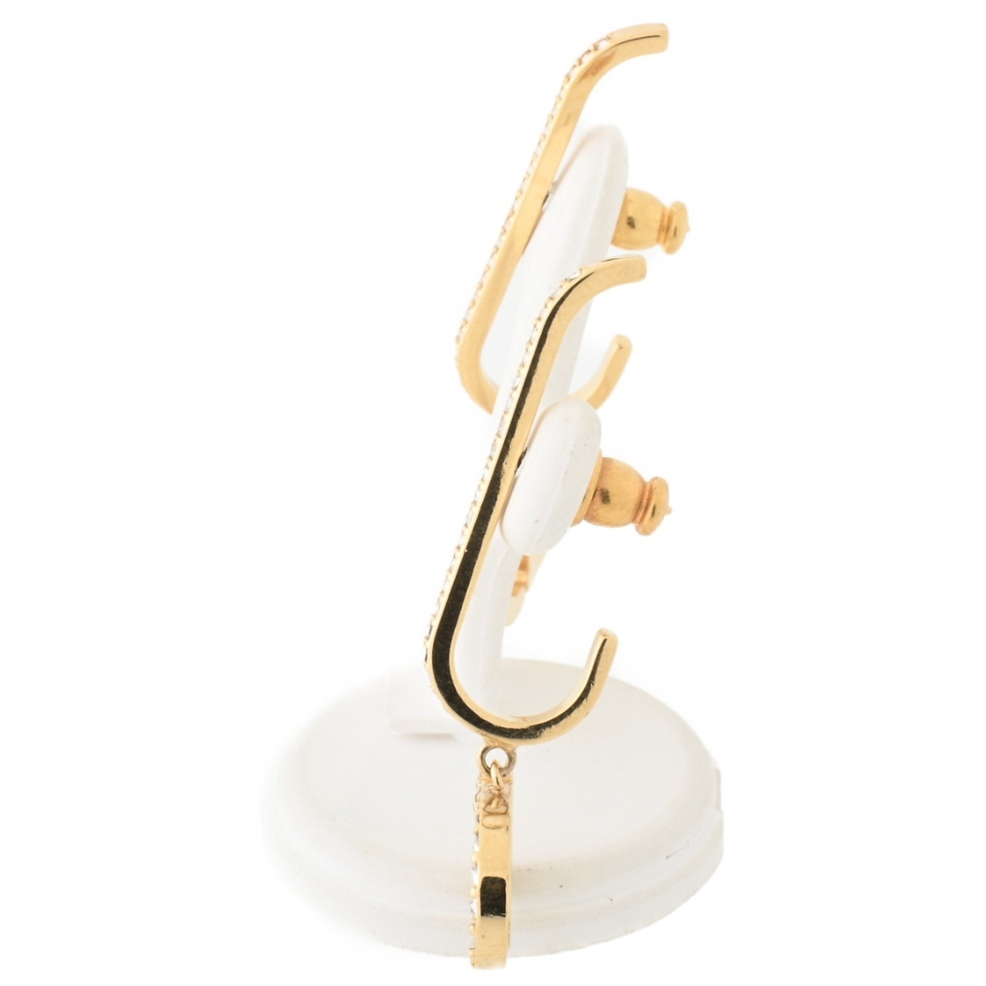 Earrings Crystal Gold-Tone Metal