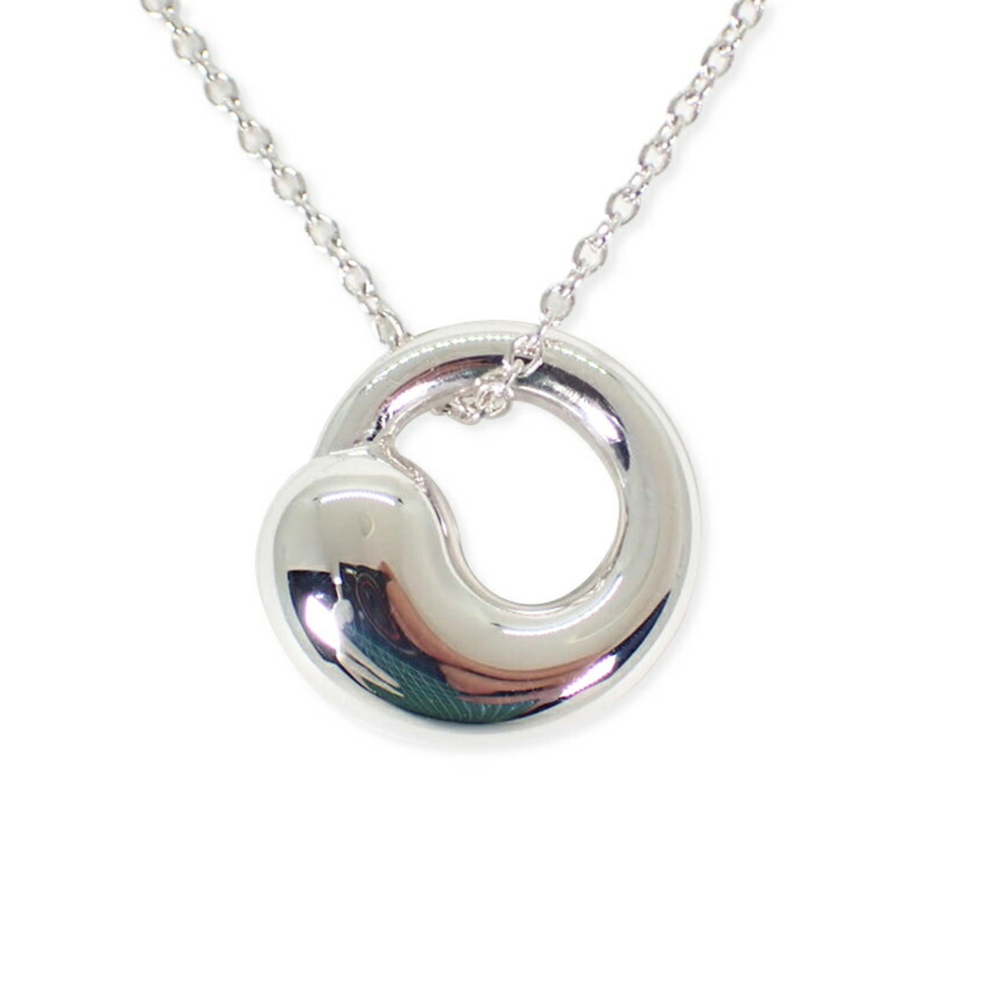 Eternal Circle Pendant Necklace Sterling Silver