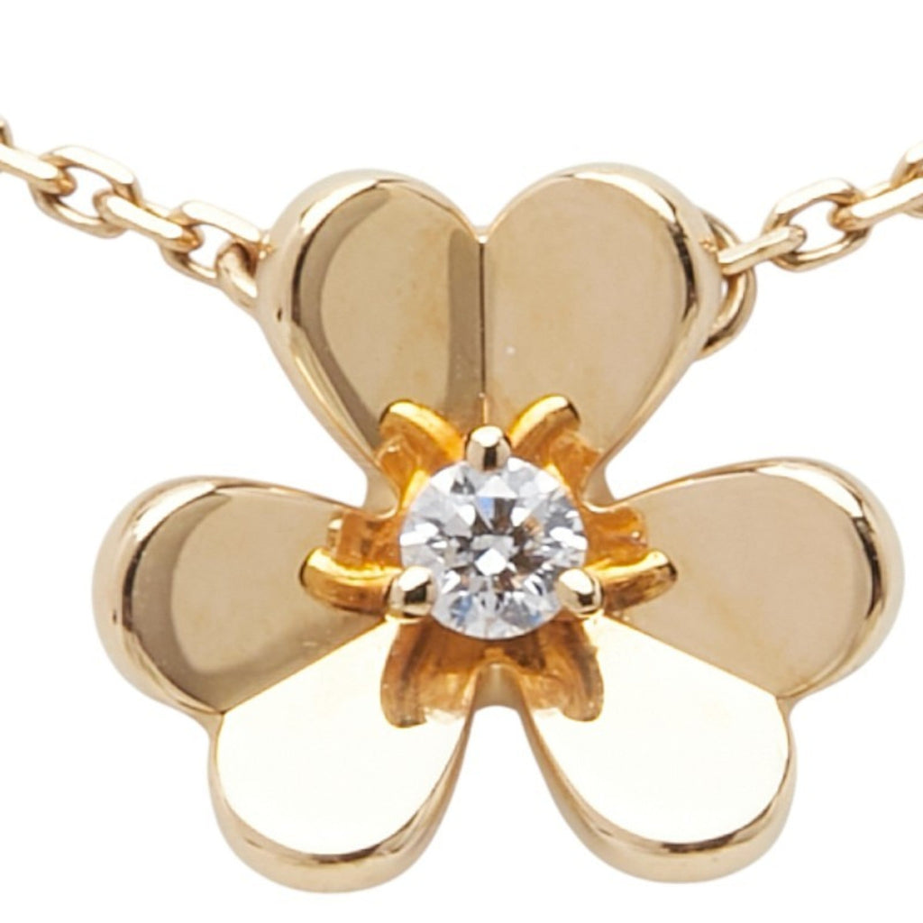 Frivole Pendant Necklace 18K Yellow Gold Mini with Diamond