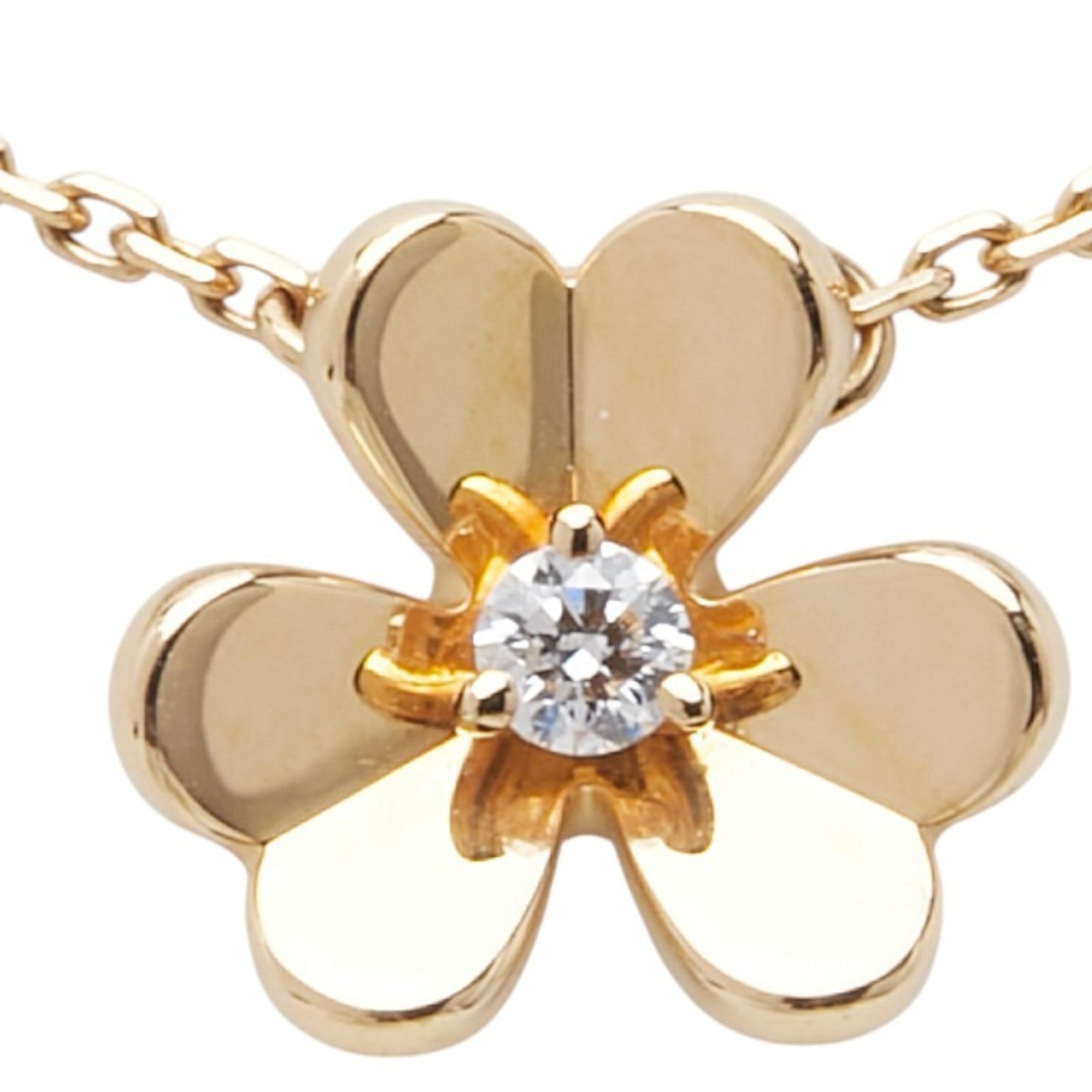 Frivole Pendant Necklace 18K Yellow Gold Mini with Diamond