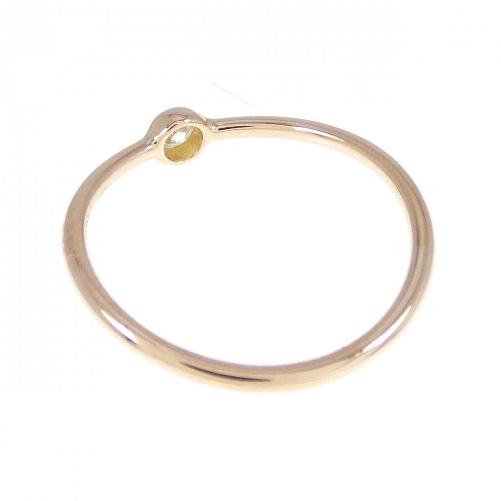Wave Single Row Ring 18K Rose Gold with Diamond