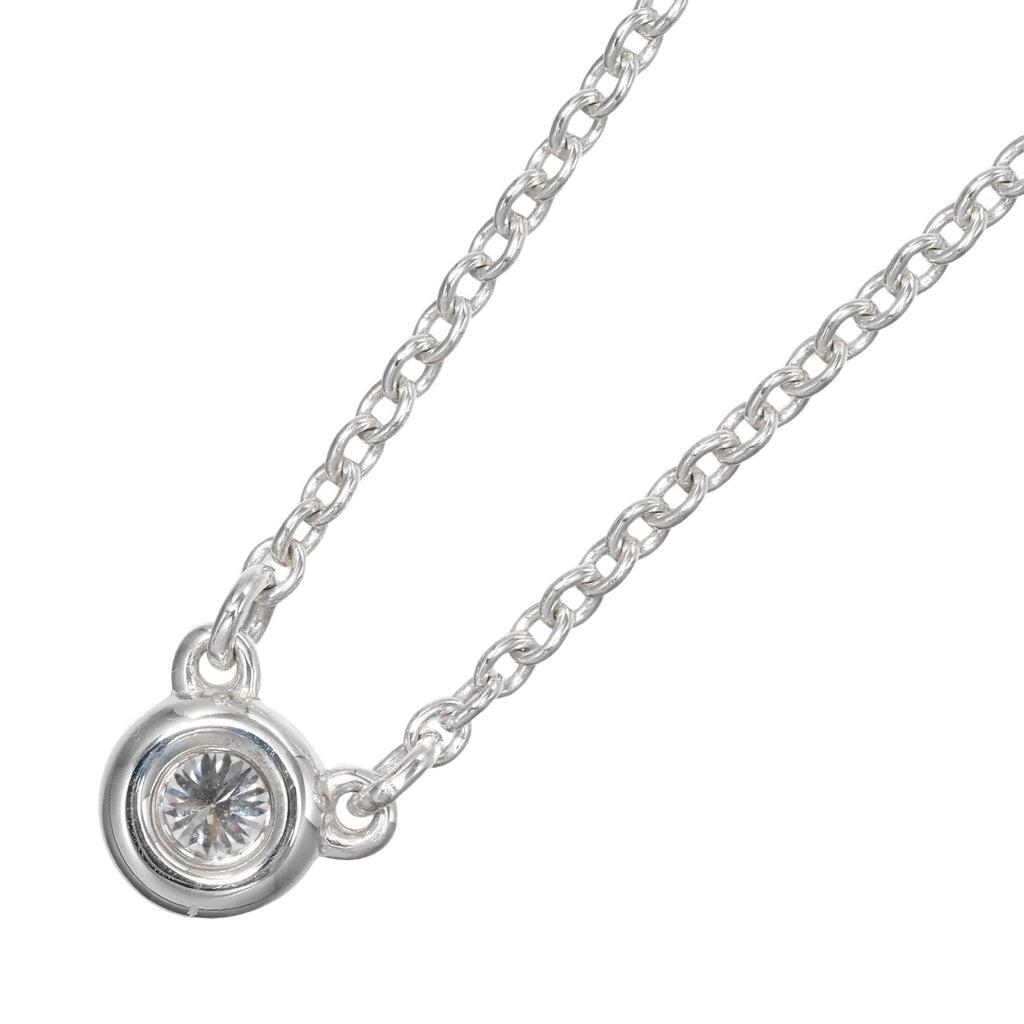 Elsa Peretti Diamonds By The Yard Pendant Necklace Sterling Silver and Diamond