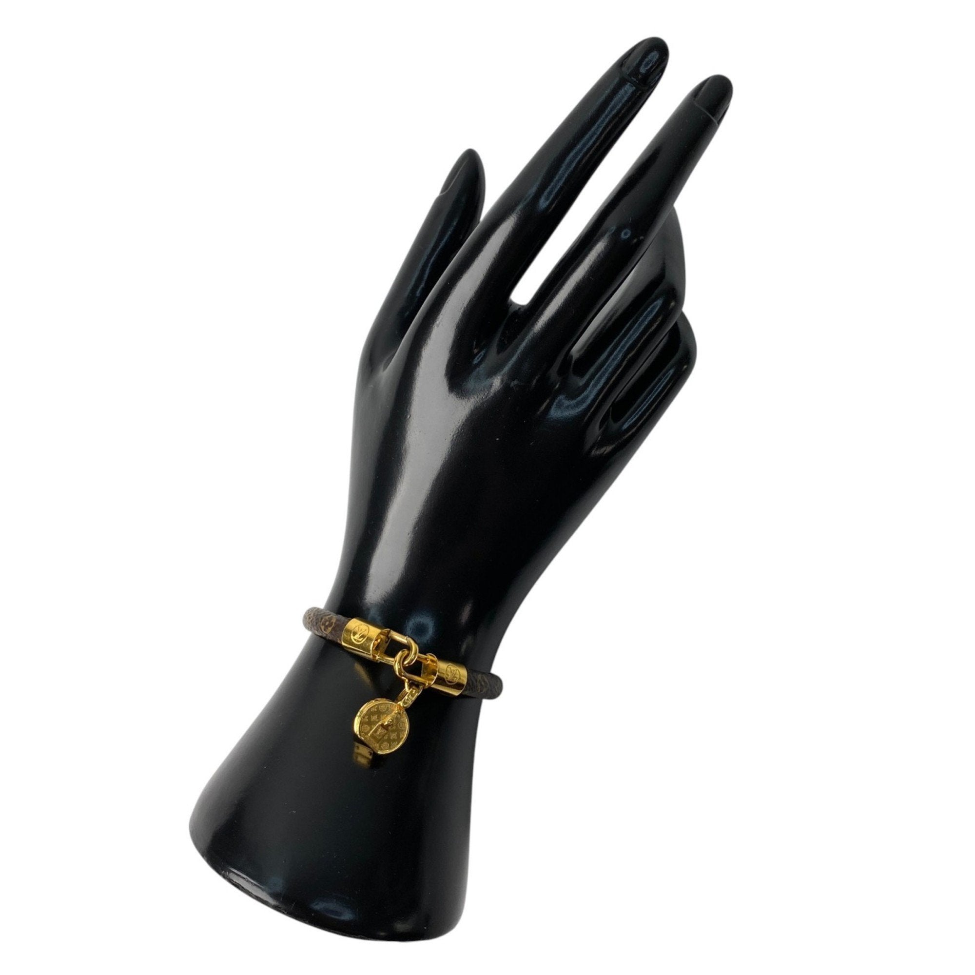 Bracelet Leather Brown and Gold