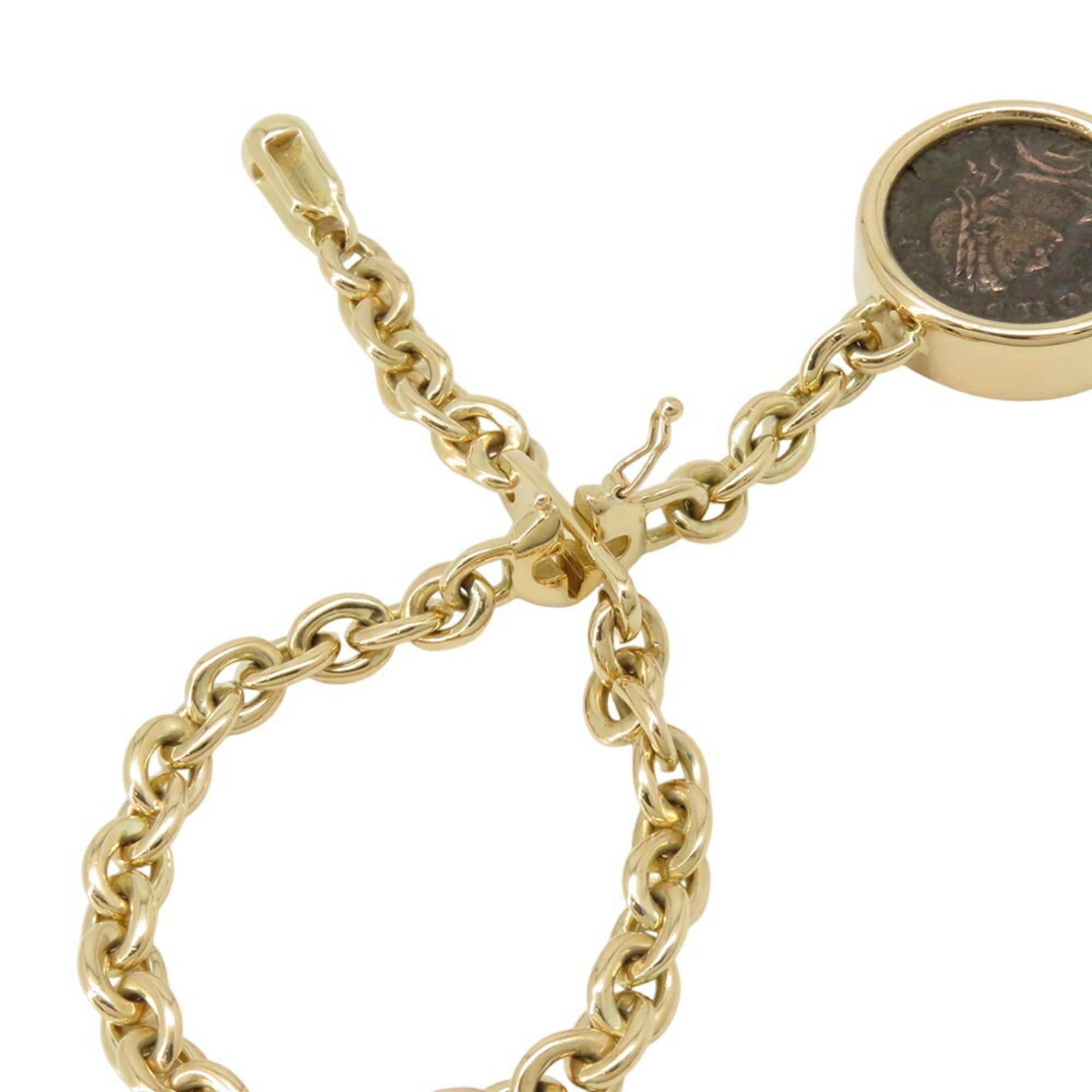 Keychain Charm Monete Ancient Coin 18K Yellow Gold Handbag Charm