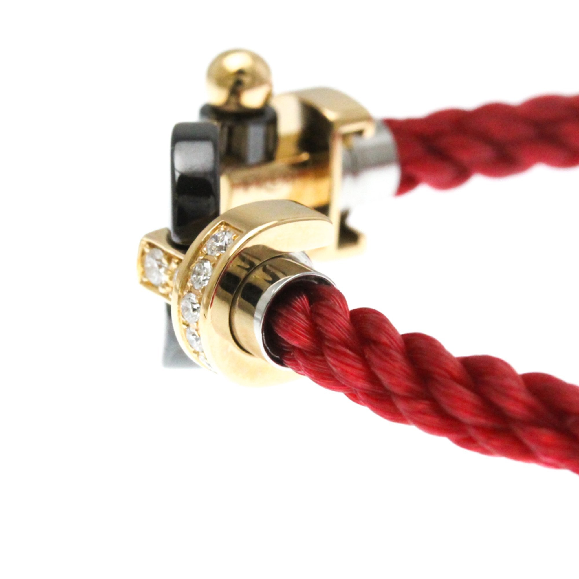 Bracelet Ceramic and 18K Rose Gold Large with Diamond