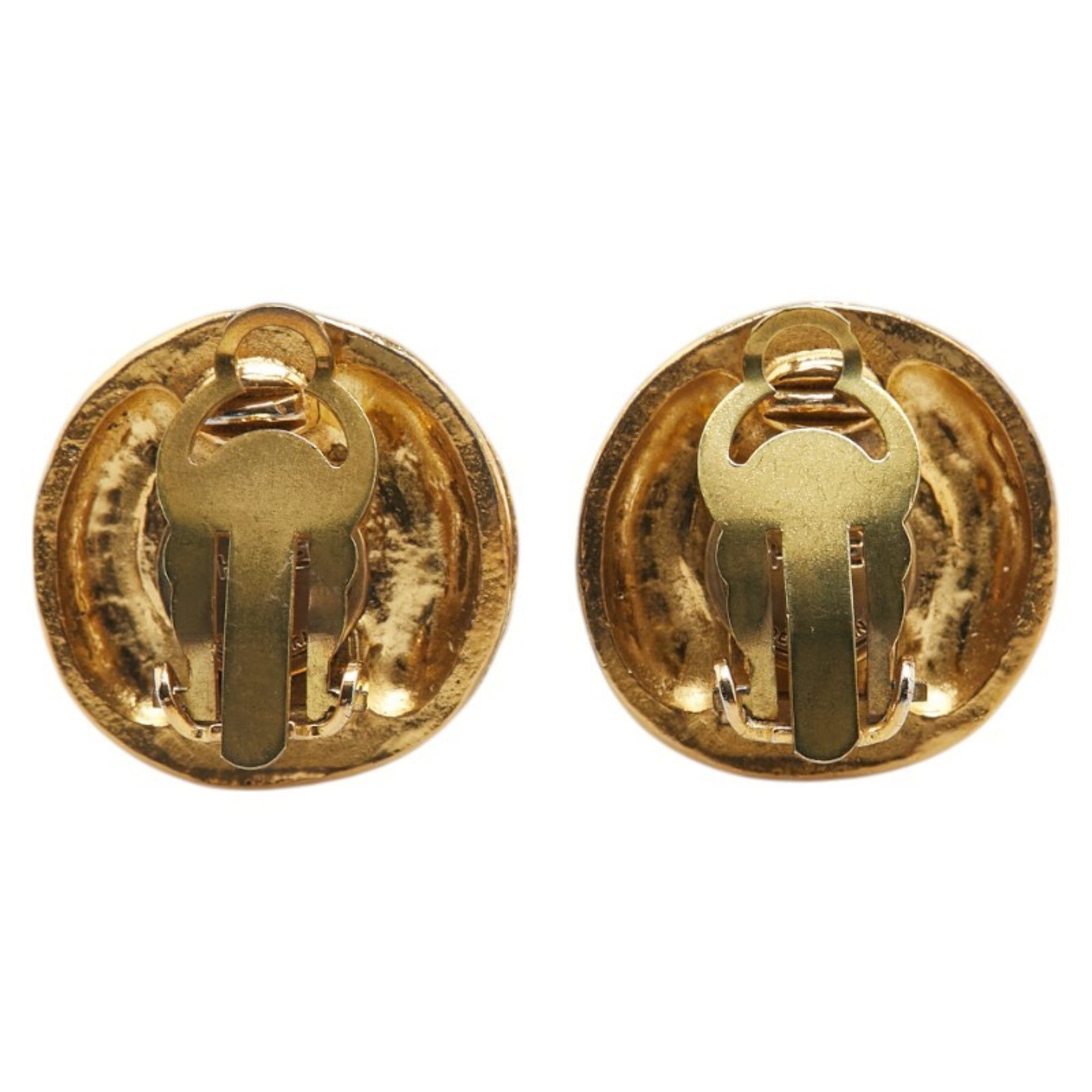 Clip-On Earrings Pearl Clip-On Gold-Tone Metal