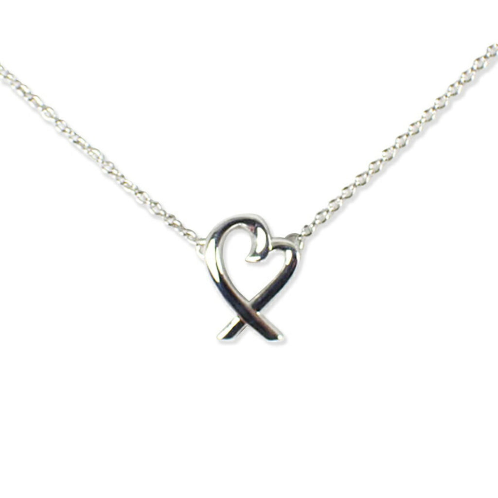 Loving Heart Pendant Necklace Sterling Silver
