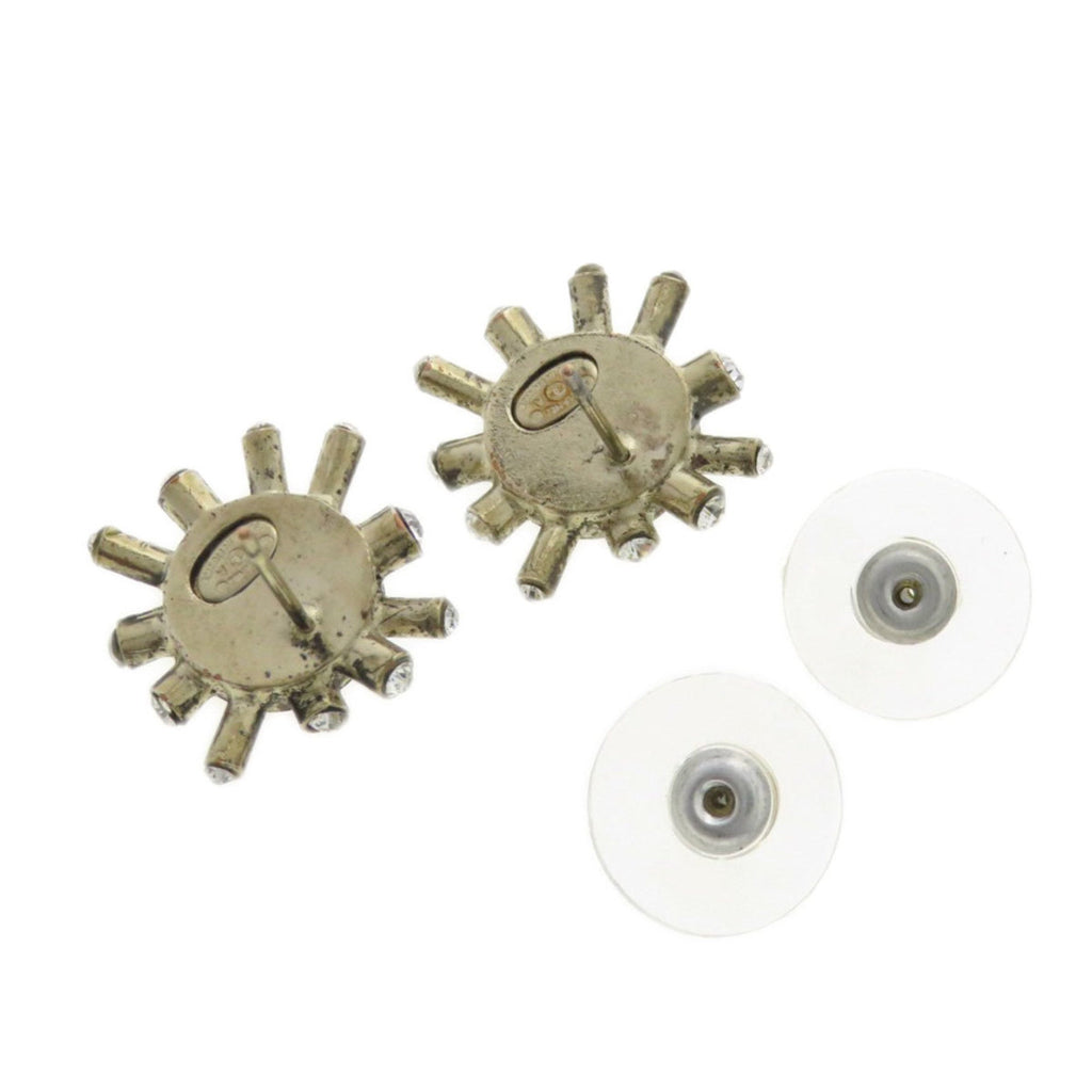 CC Logo Earrings Silver-Tone Metal Silver-Tone Metal