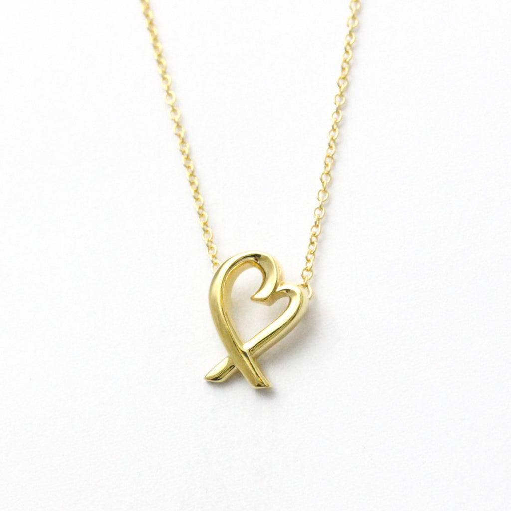Loving Heart Pendant Necklace 18K Yellow Gold