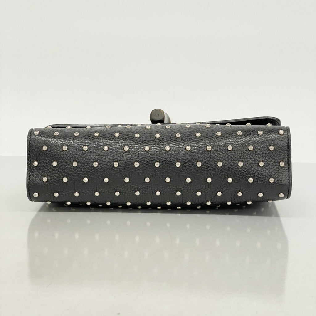 Miss Bamboo Shoulder Bag Studded Leather Medium