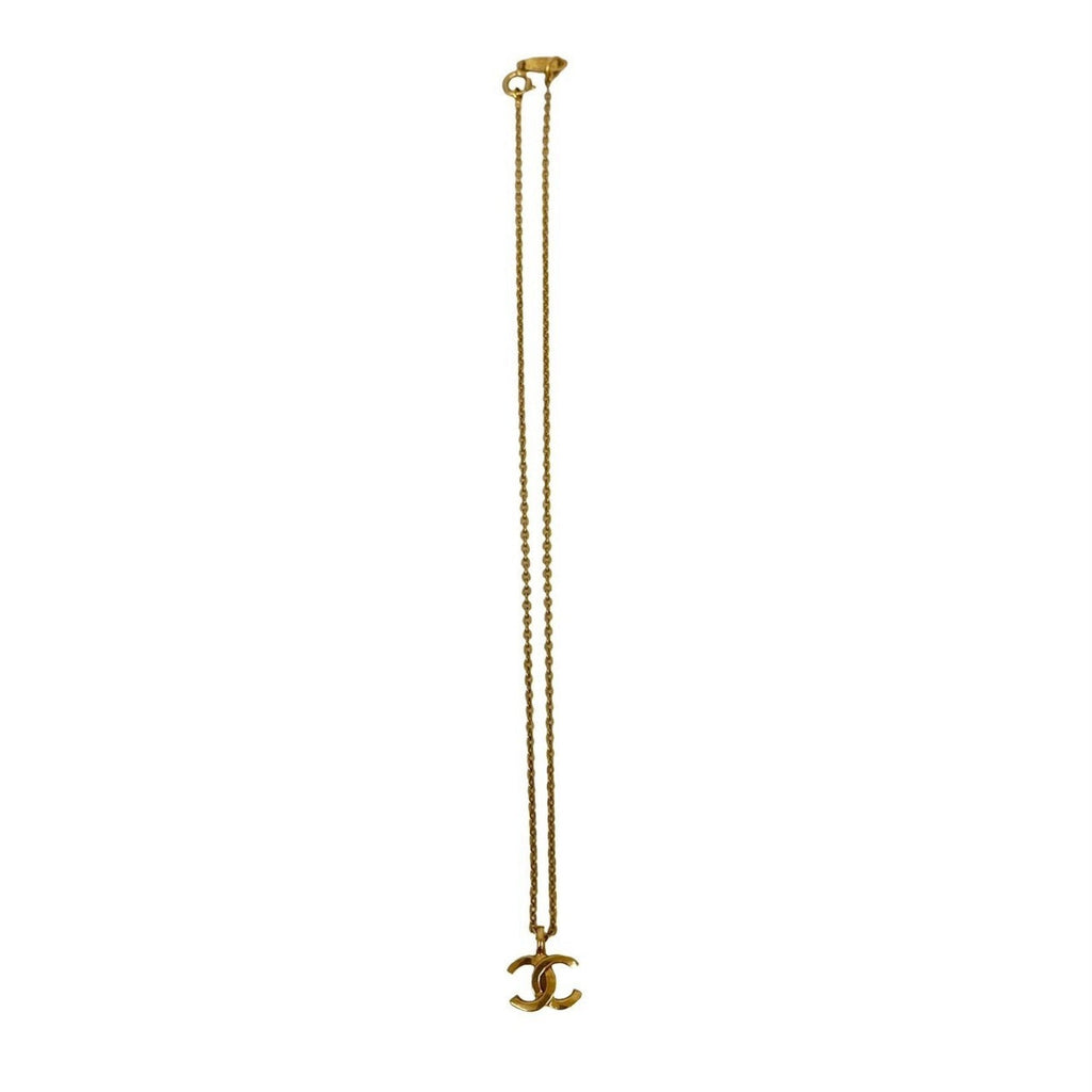 CC Logo Pendant Necklace Metal