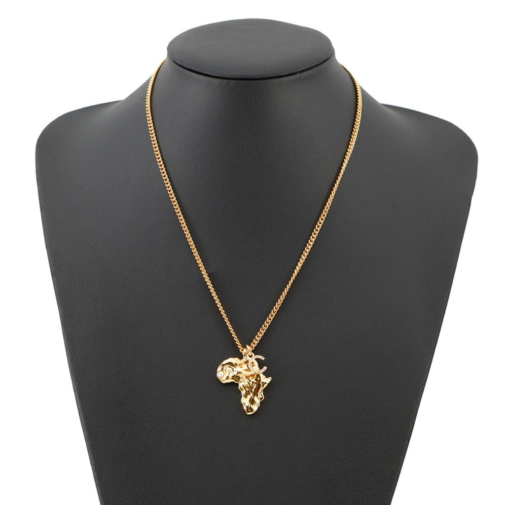 CC Logo Pendant Necklace Metal