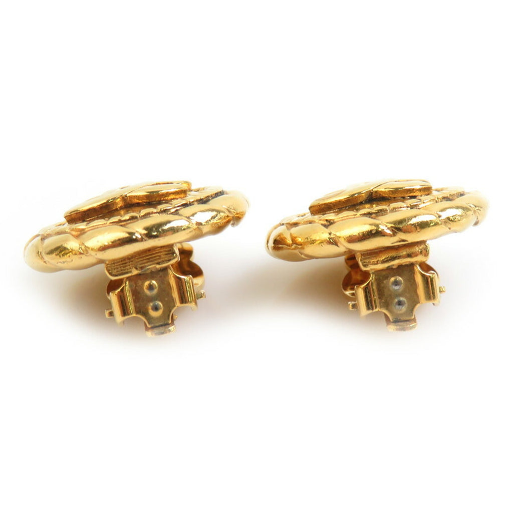 CC Logo Clip-On Earrings Gold-Tone Metal Gold-Tone Metal