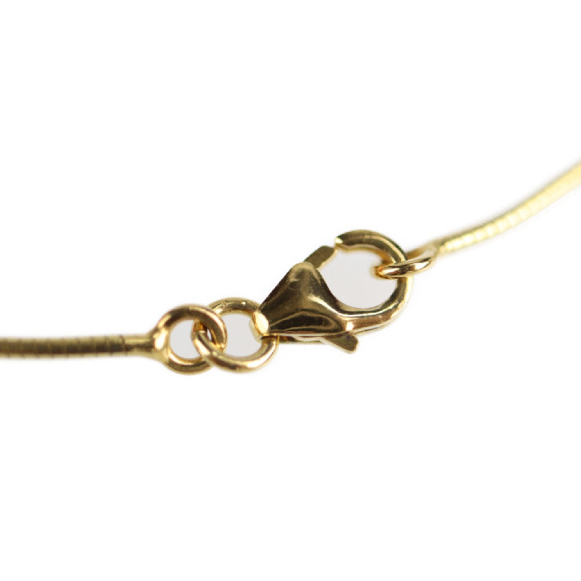 Pendant Necklace Metal Gold Orange