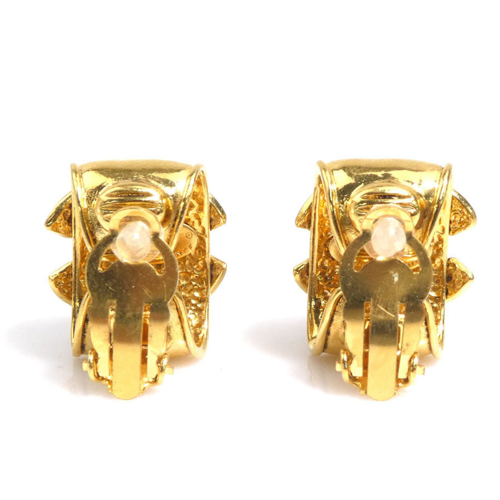CC Logo Clip-On Earrings Gold-Tone Metal Gold-Tone Metal