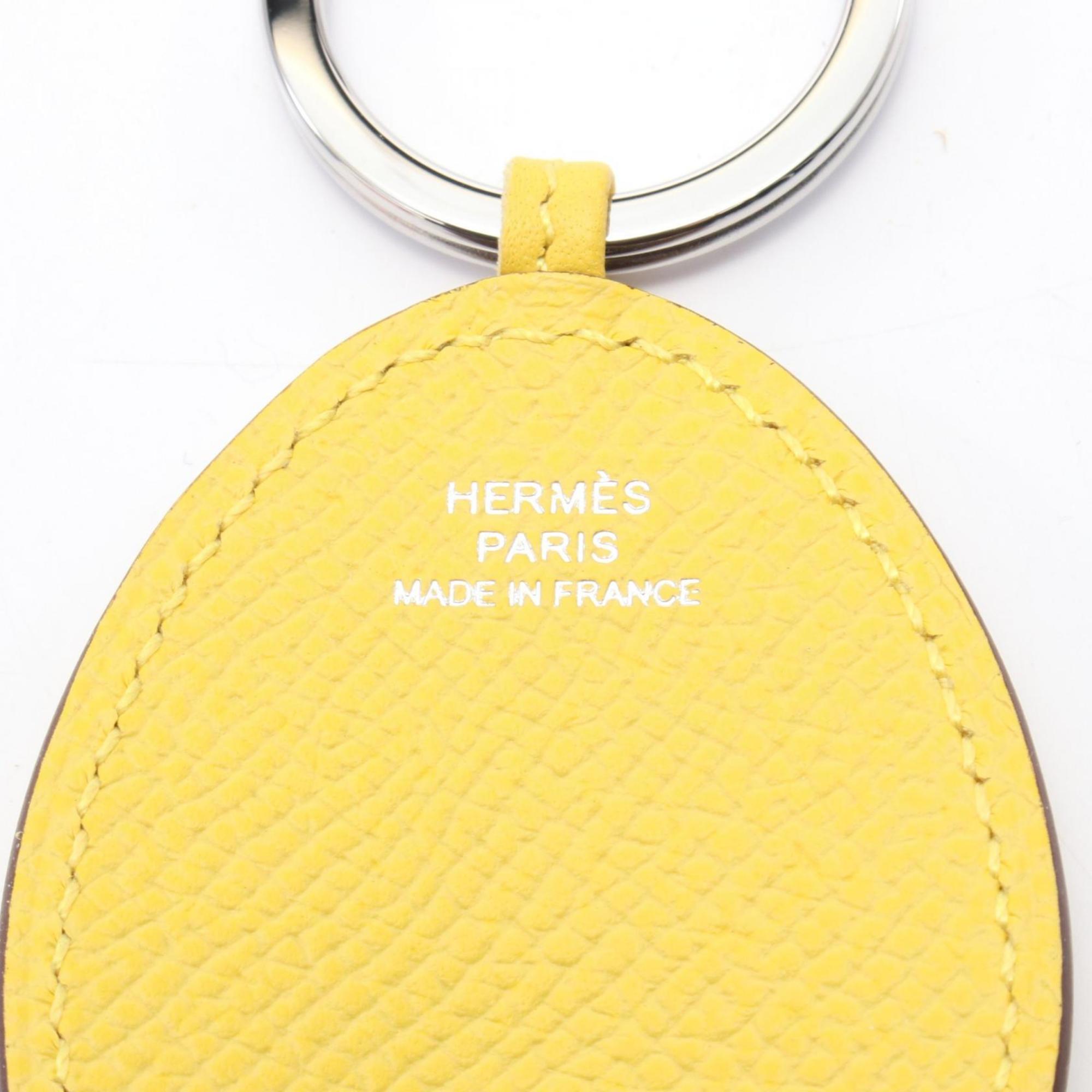 Charm Agneau Milo and Epsom Leather Yellow Handbag Charm