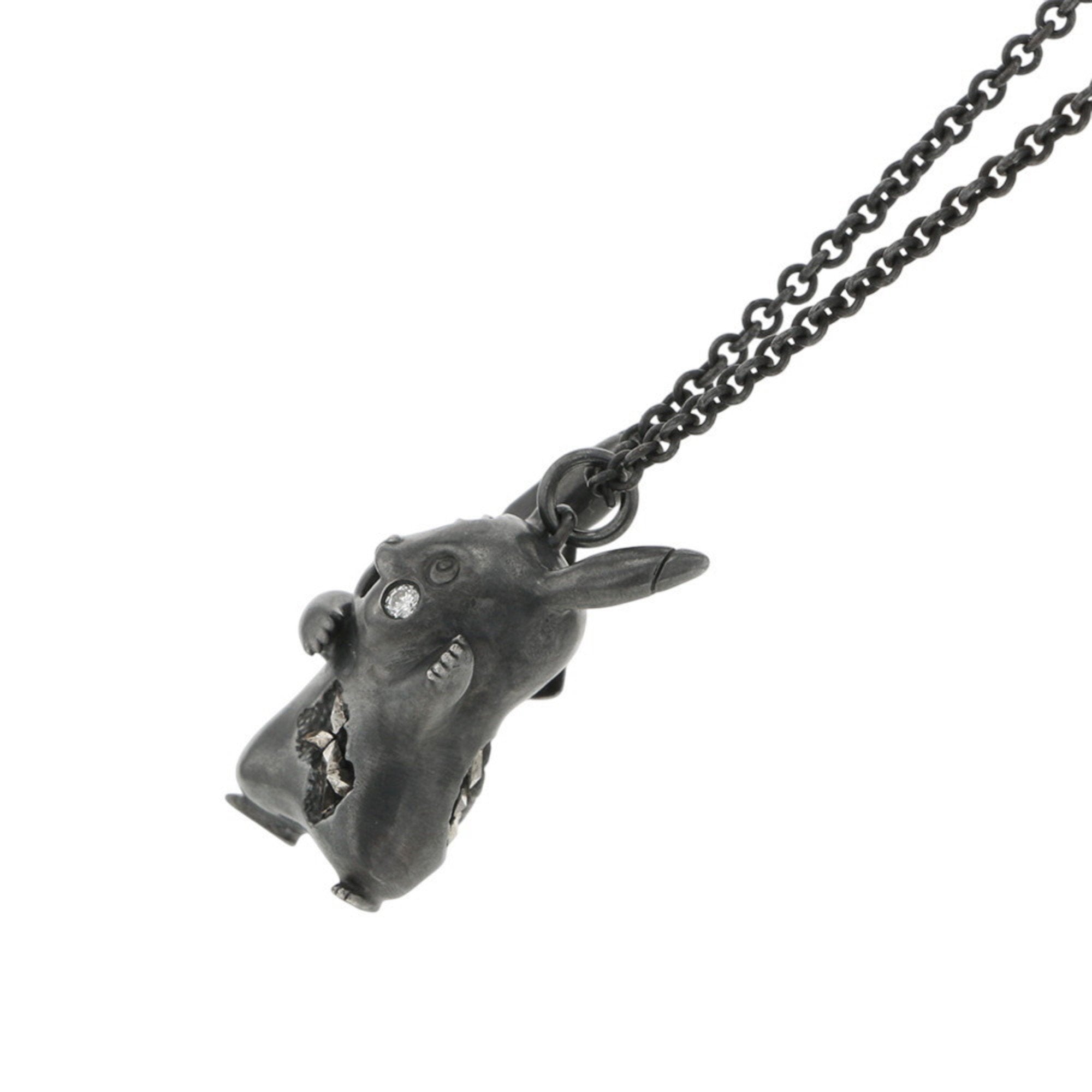 Pikachu Pendant Necklace Sterling Silver with Diamond