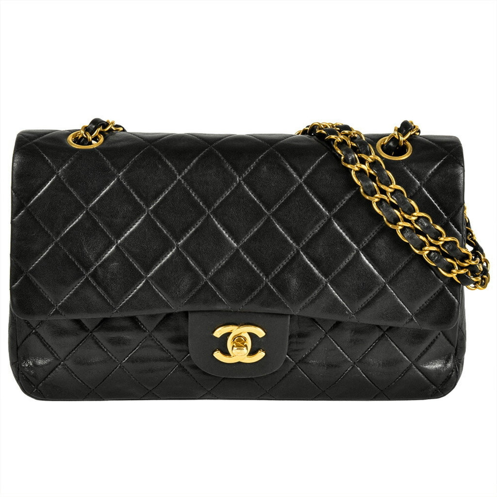Vintage Classic Double Flap Bag Quilted Lambskin Medium